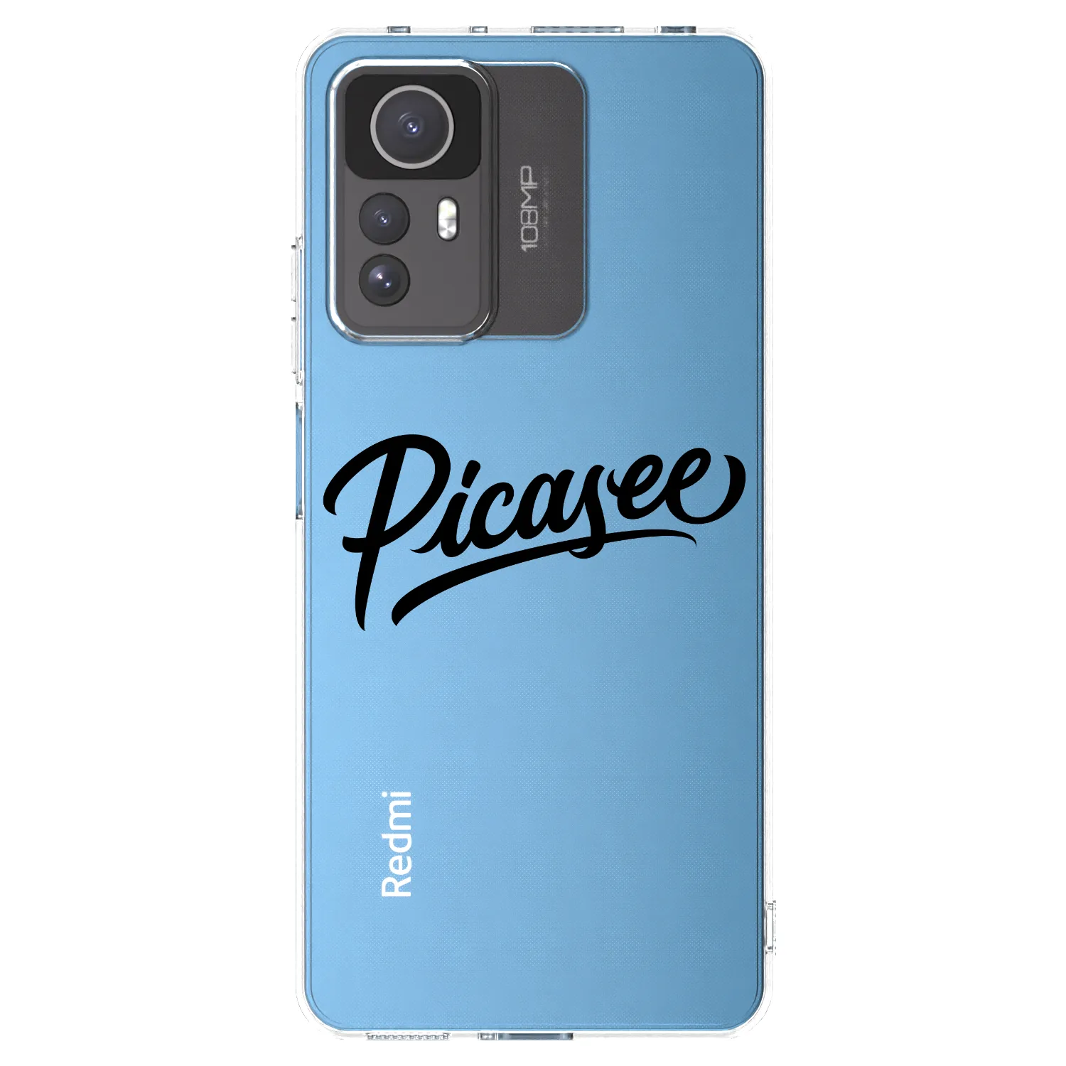 Picasee silikonowe przeźroczyste etui na Xiaomi Redmi Note 12S - Picasee - old logo - black