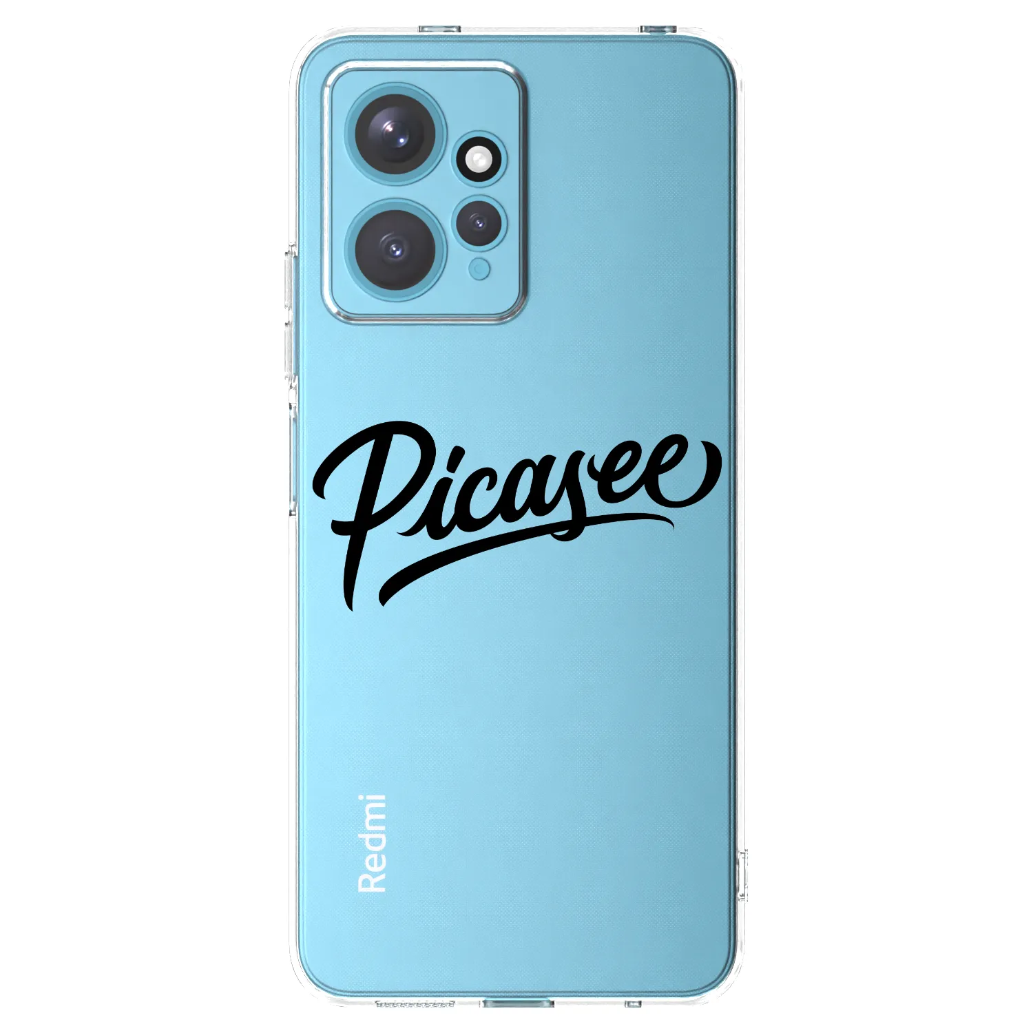 Picasee silikonowe przeźroczyste etui na Xiaomi Redmi Note 12 4G - Picasee - old logo - black