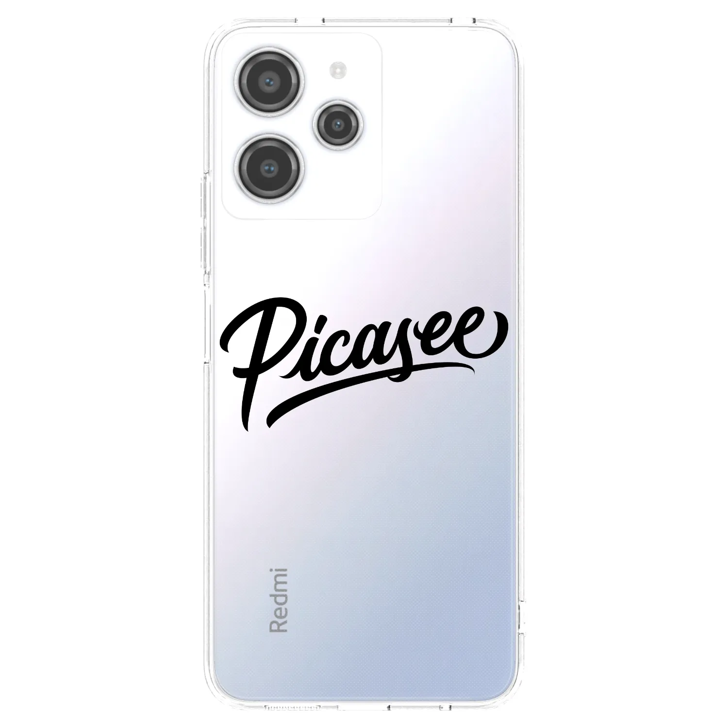 Picasee silikonowe przeźroczyste etui na Xiaomi Redmi 12 4G - Picasee - old logo - black