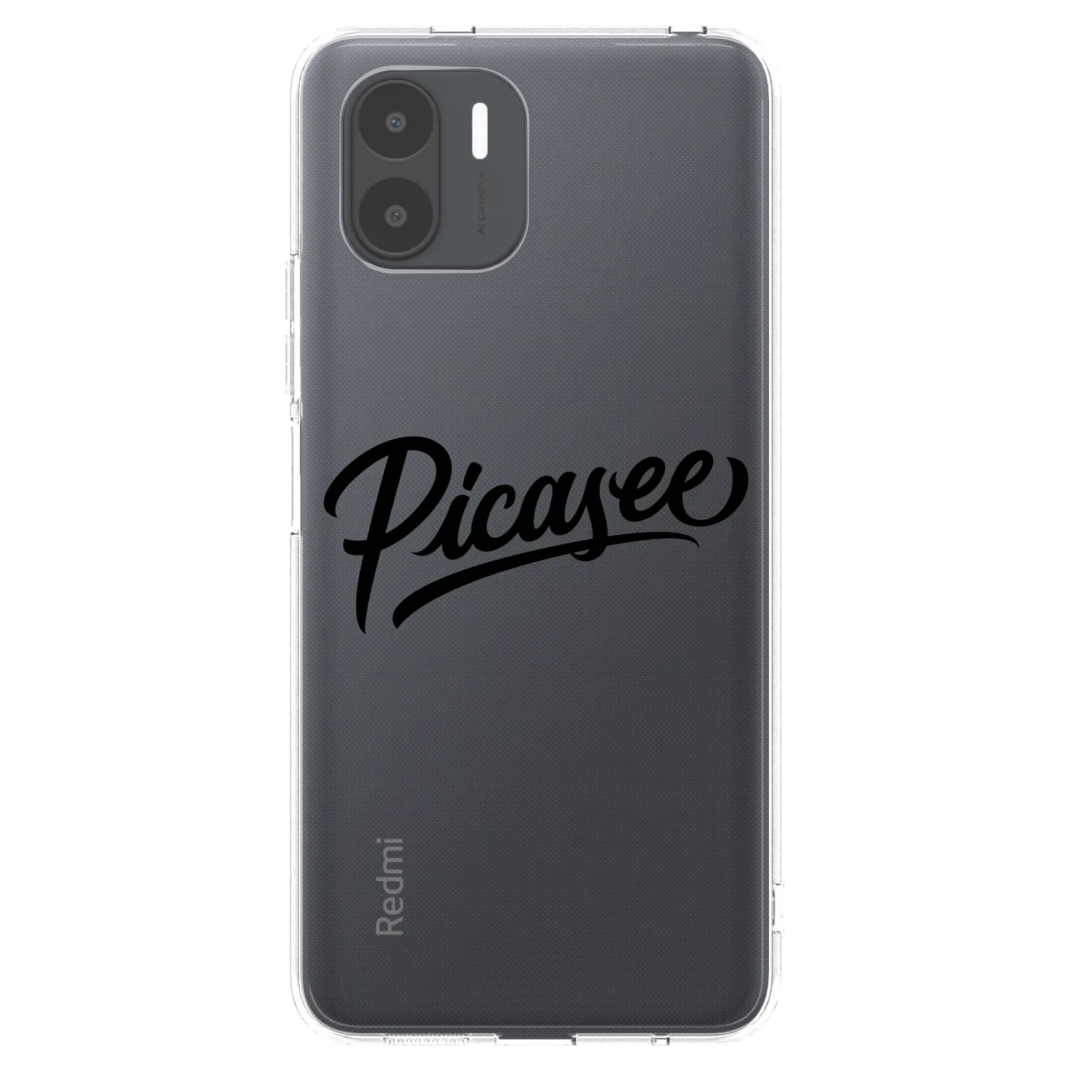 Picasee silikonowe przeźroczyste etui na Xiaomi Redmi A2 - Picasee - old logo - black