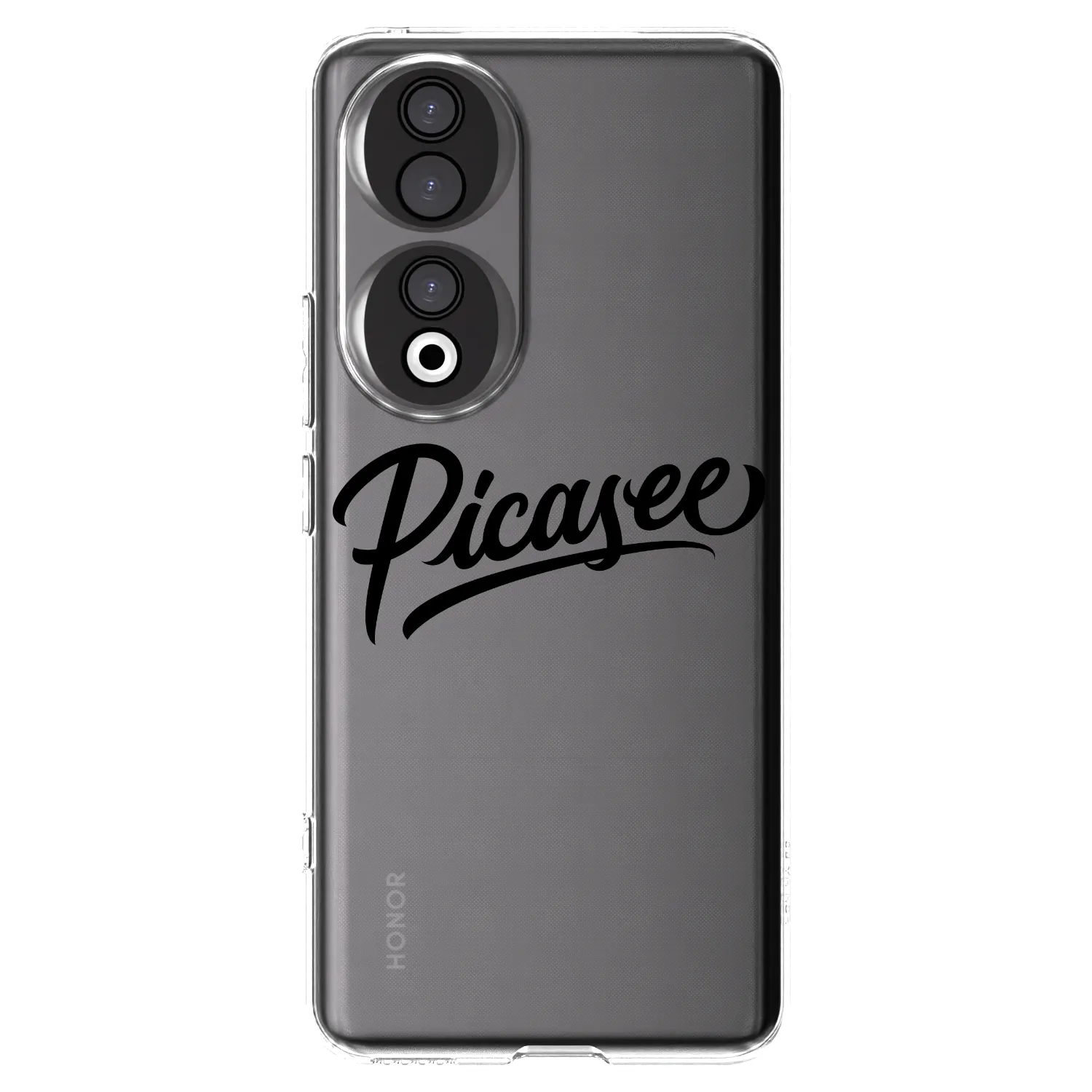 Picasee silikonowe przeźroczyste etui na Honor 90 5G - Picasee - old logo - black
