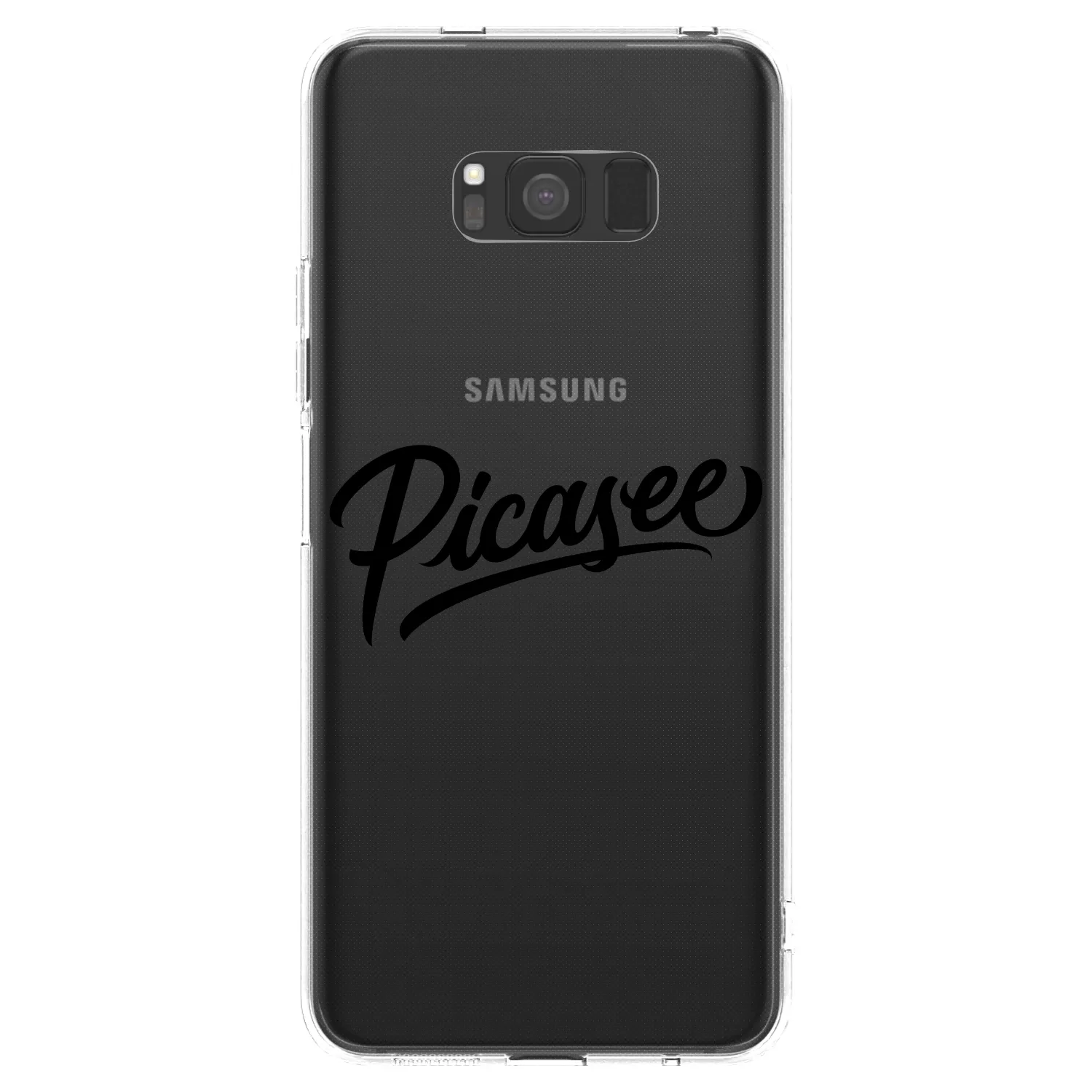 Picasee silikonowe przeźroczyste etui na Samsung Galaxy S8 G950F - Picasee - old logo - black