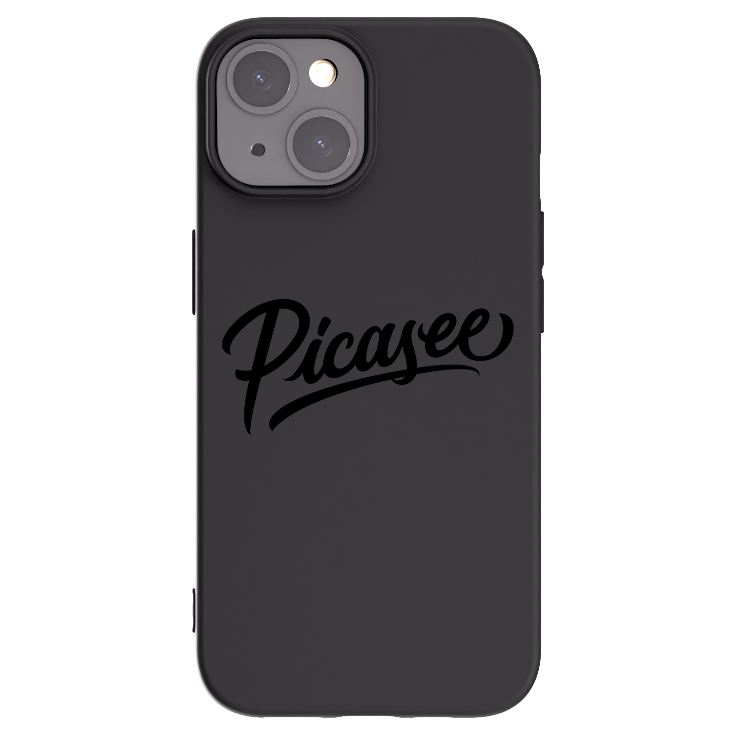 Picasee silikonowe czarne etui na Apple iPhone 15 - Picasee - old logo - black