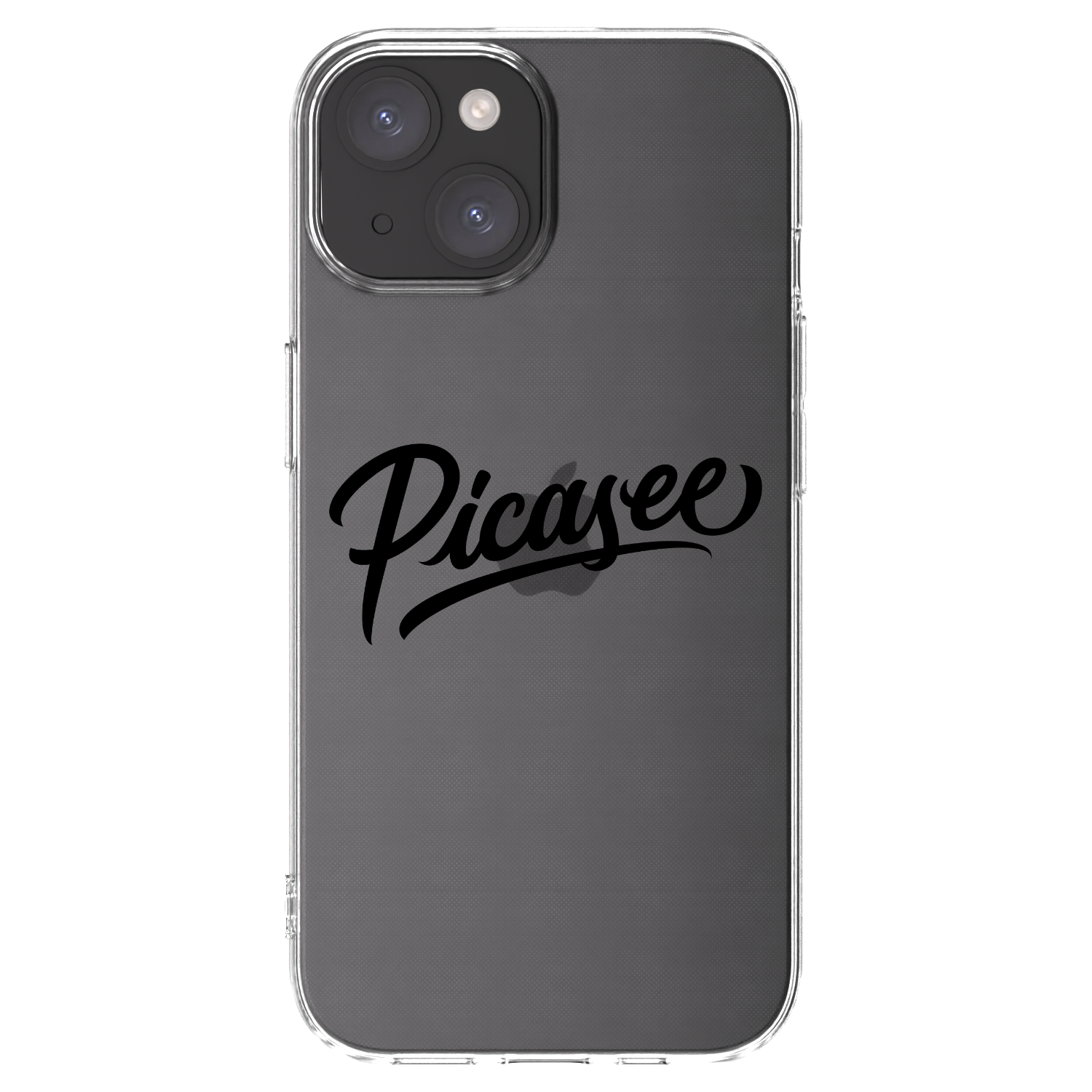 Picasee silikonowe przeźroczyste etui na Apple iPhone 15 - Picasee - old logo - black