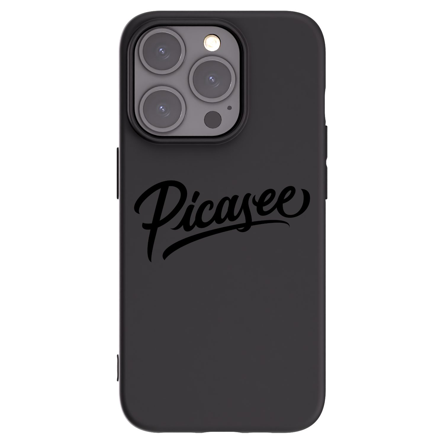 Picasee silikonowe czarne etui na Apple iPhone 15 Pro - Picasee - old logo - black