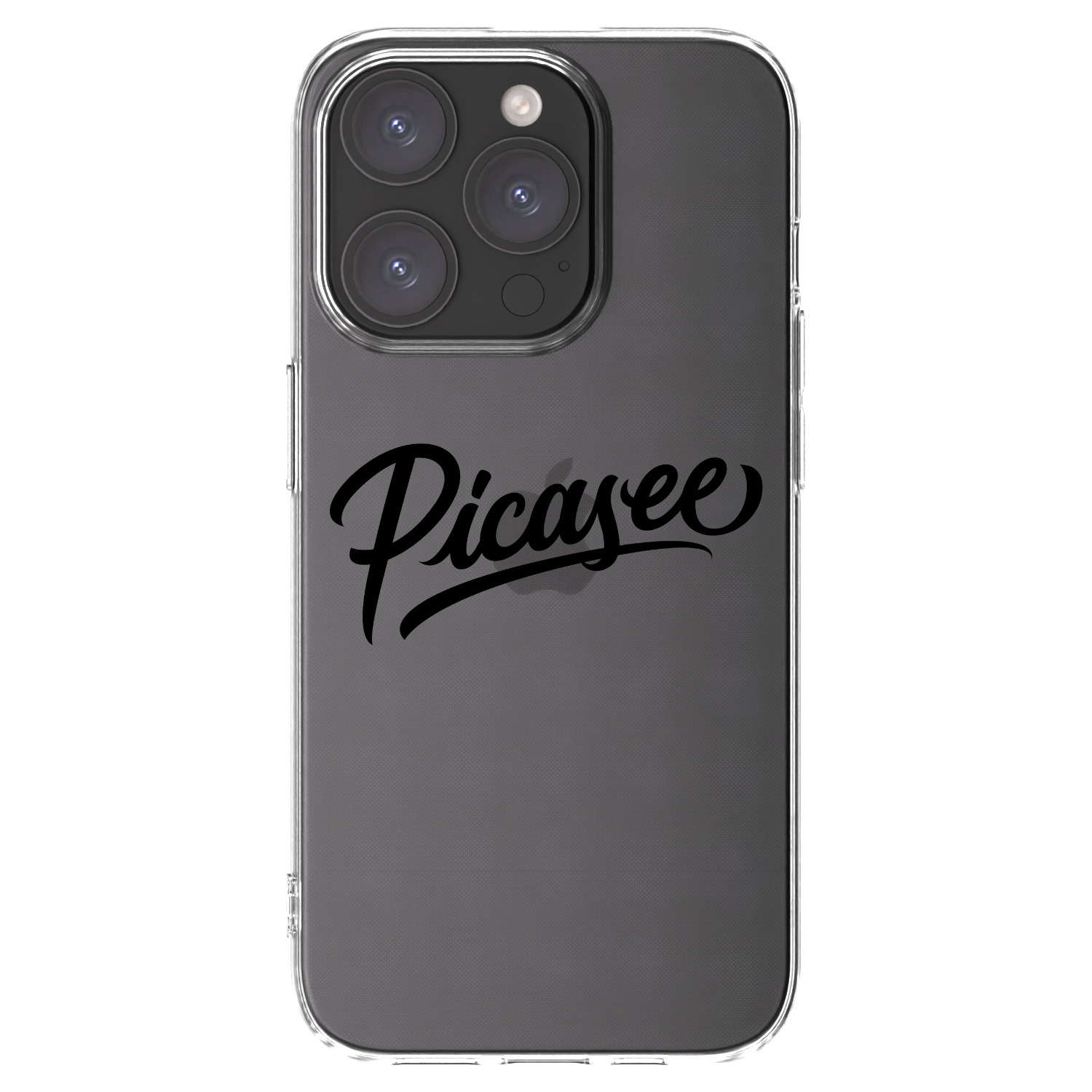 Picasee silikonowe przeźroczyste etui na Apple iPhone 15 Pro - Picasee - old logo - black