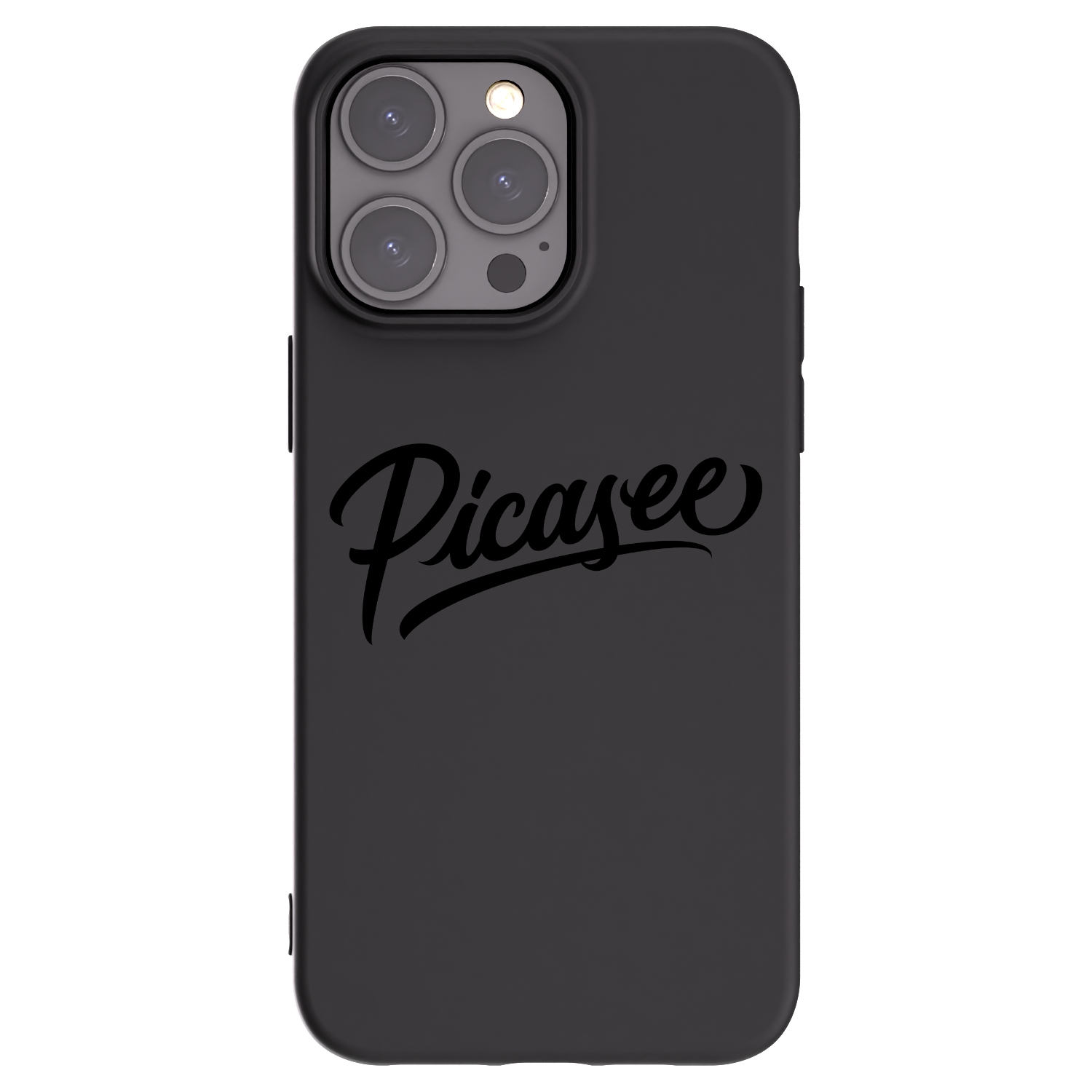 Picasee silikonowe czarne etui na Apple iPhone 15 Pro Max - Picasee - old logo - black