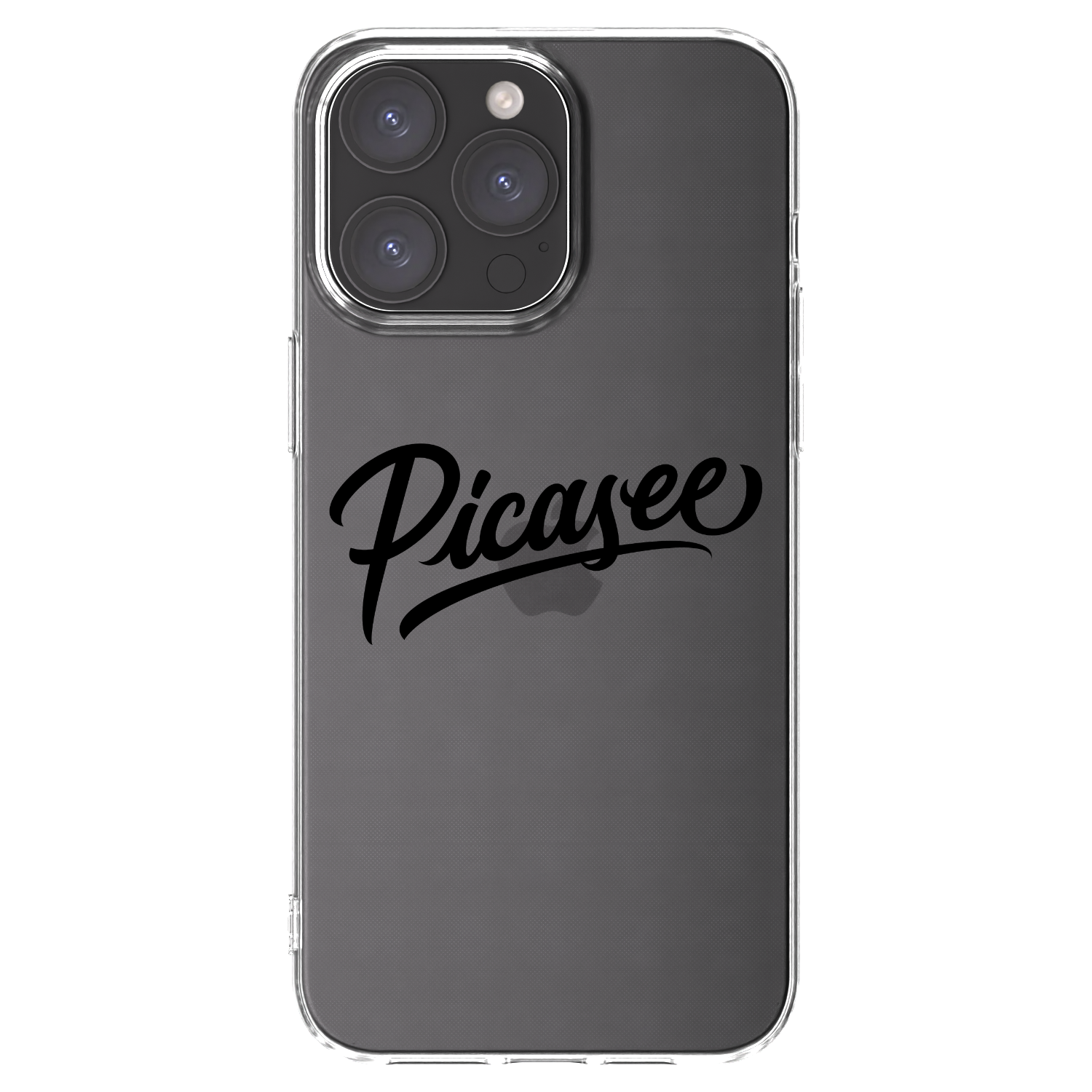 Picasee silikonowe przeźroczyste etui na Apple iPhone 15 Pro Max - Picasee - old logo - black