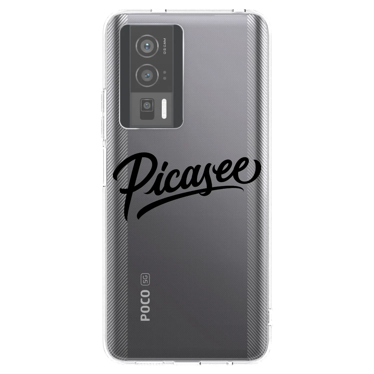 Picasee silikonowe przeźroczyste etui na Xiaomi Poco F5 Pro 5G - Picasee - old logo - black