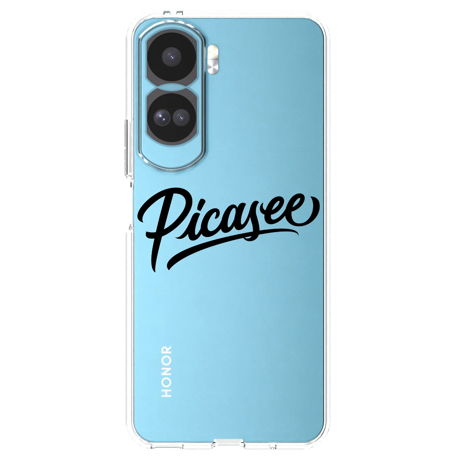 Picasee silikonowe przeźroczyste etui na Honor 90 Lite 5G - Picasee - old logo - black
