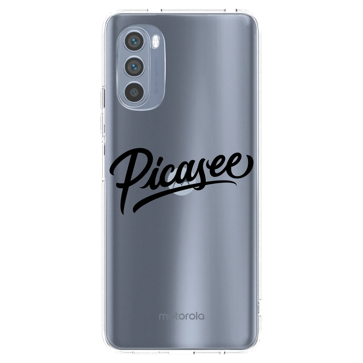 Picasee silikonowe przeźroczyste etui na Motorola Moto G62 - Picasee - old logo - black