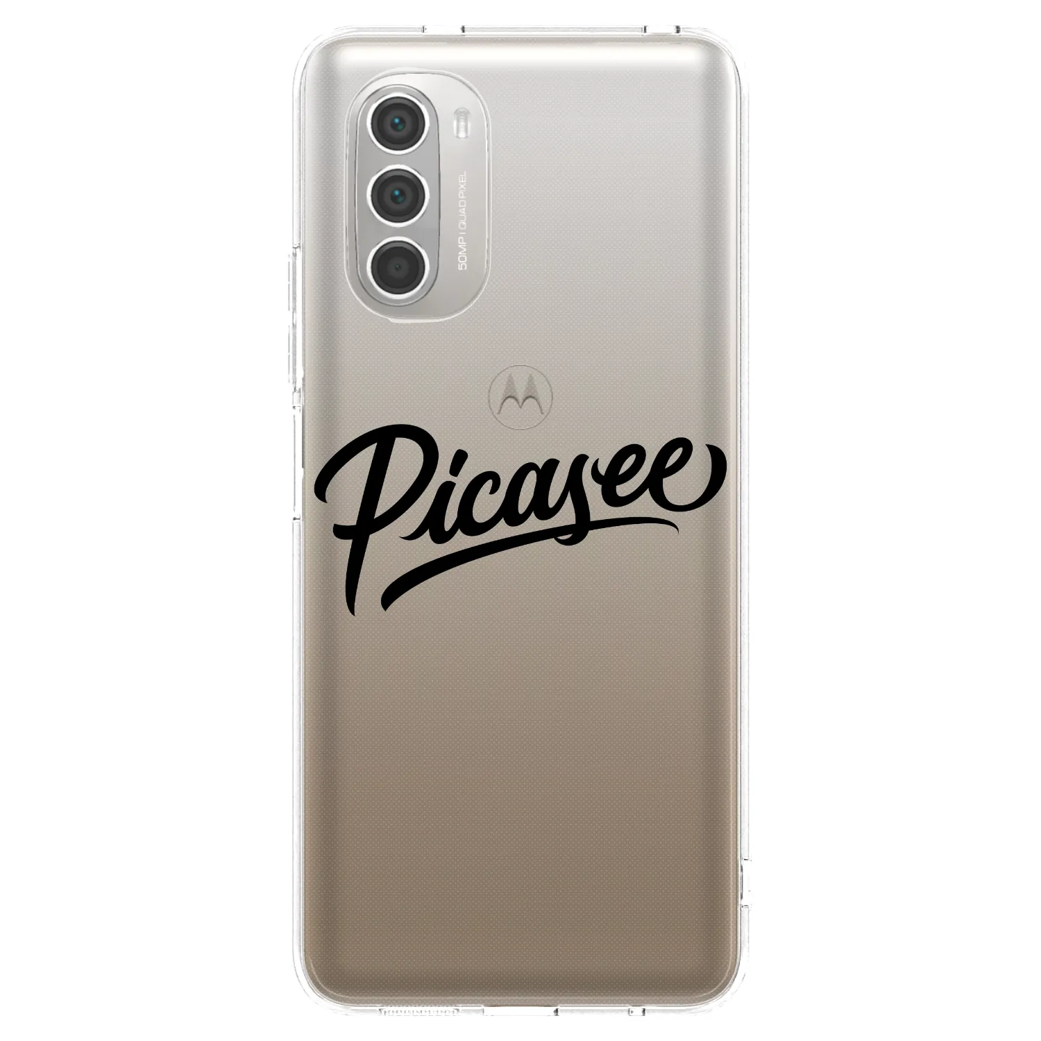 Picasee silikonowe przeźroczyste etui na Motorola Moto G51 - Picasee - old logo - black