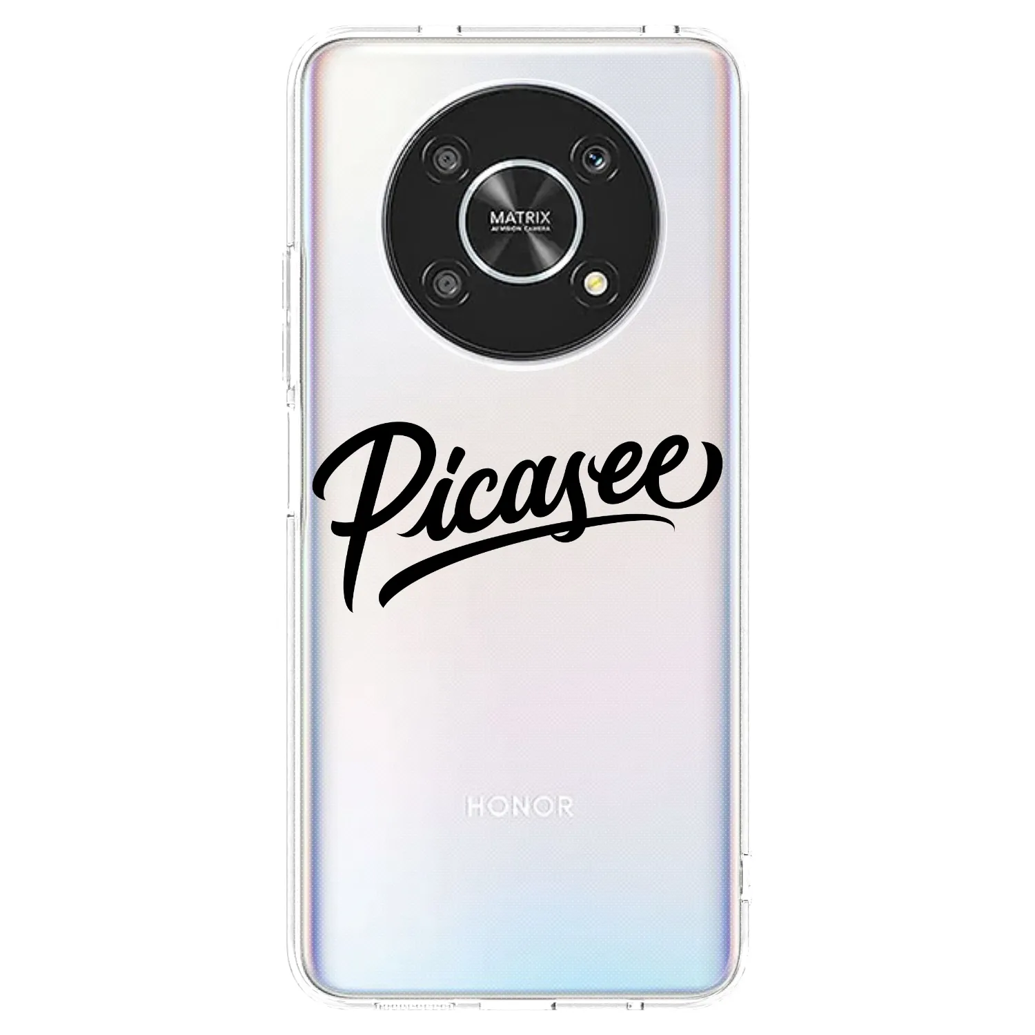 Picasee silikonowe przeźroczyste etui na Honor Magic4 Lite 5G - Picasee - old logo - black