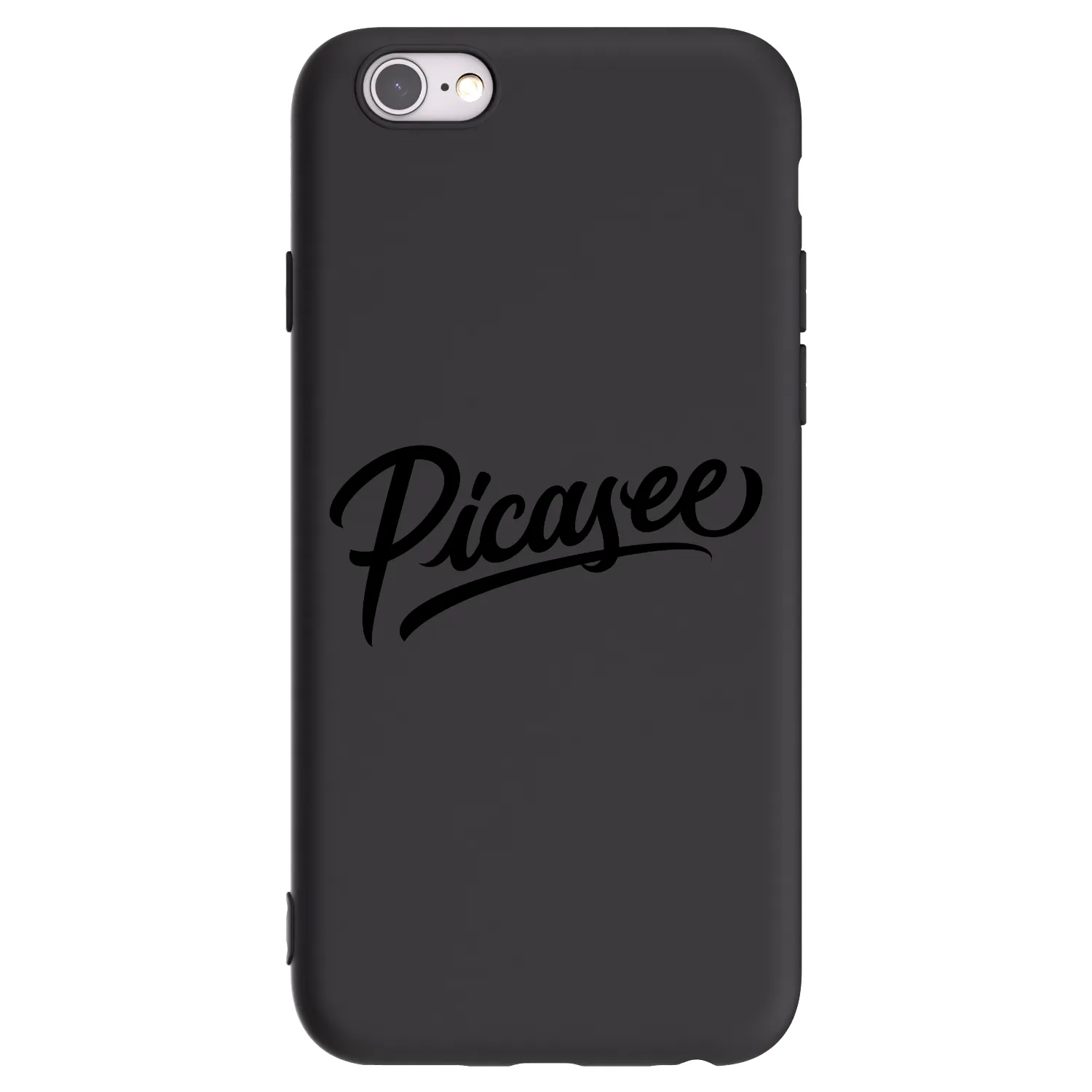 Picasee silikonowe czarne etui na Apple iPhone 6/6S - Picasee - old logo - black