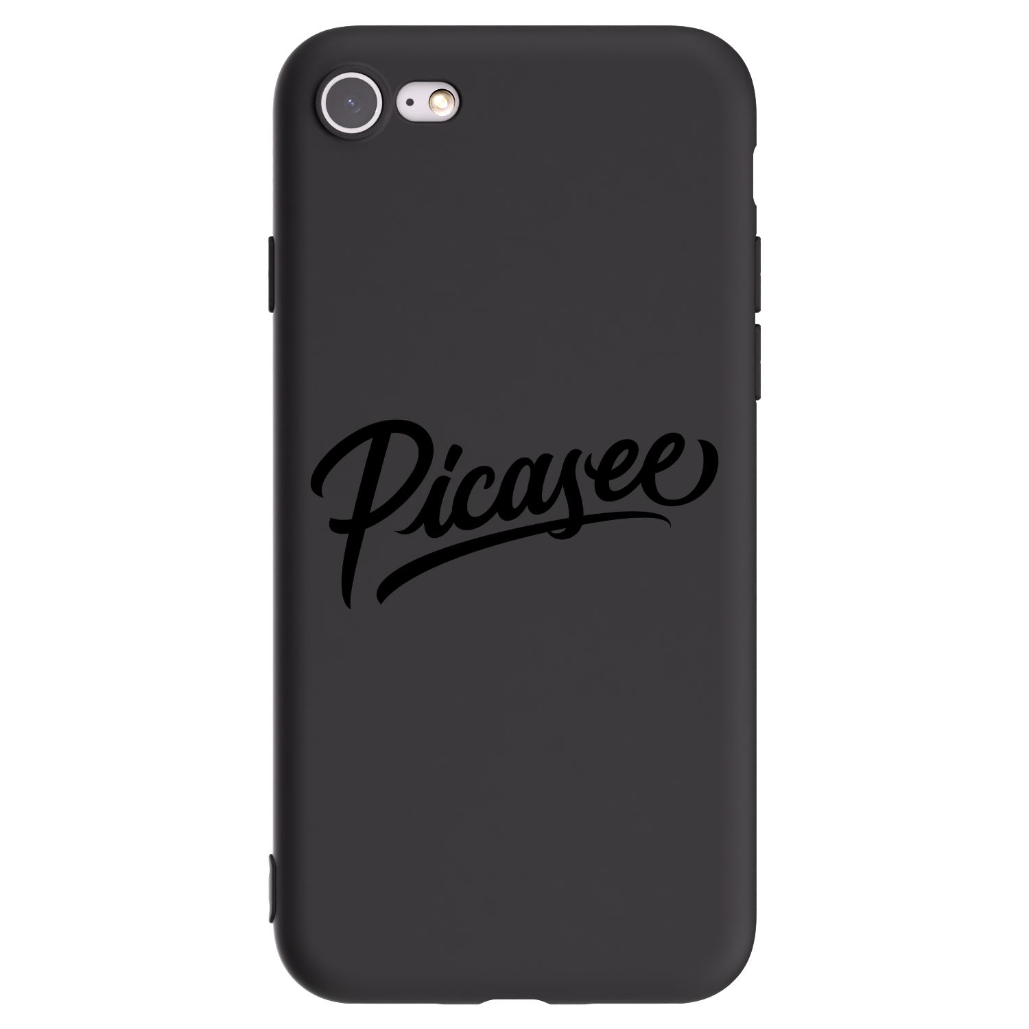 Picasee silikonowe czarne etui na Apple iPhone 7 - Picasee - old logo - black