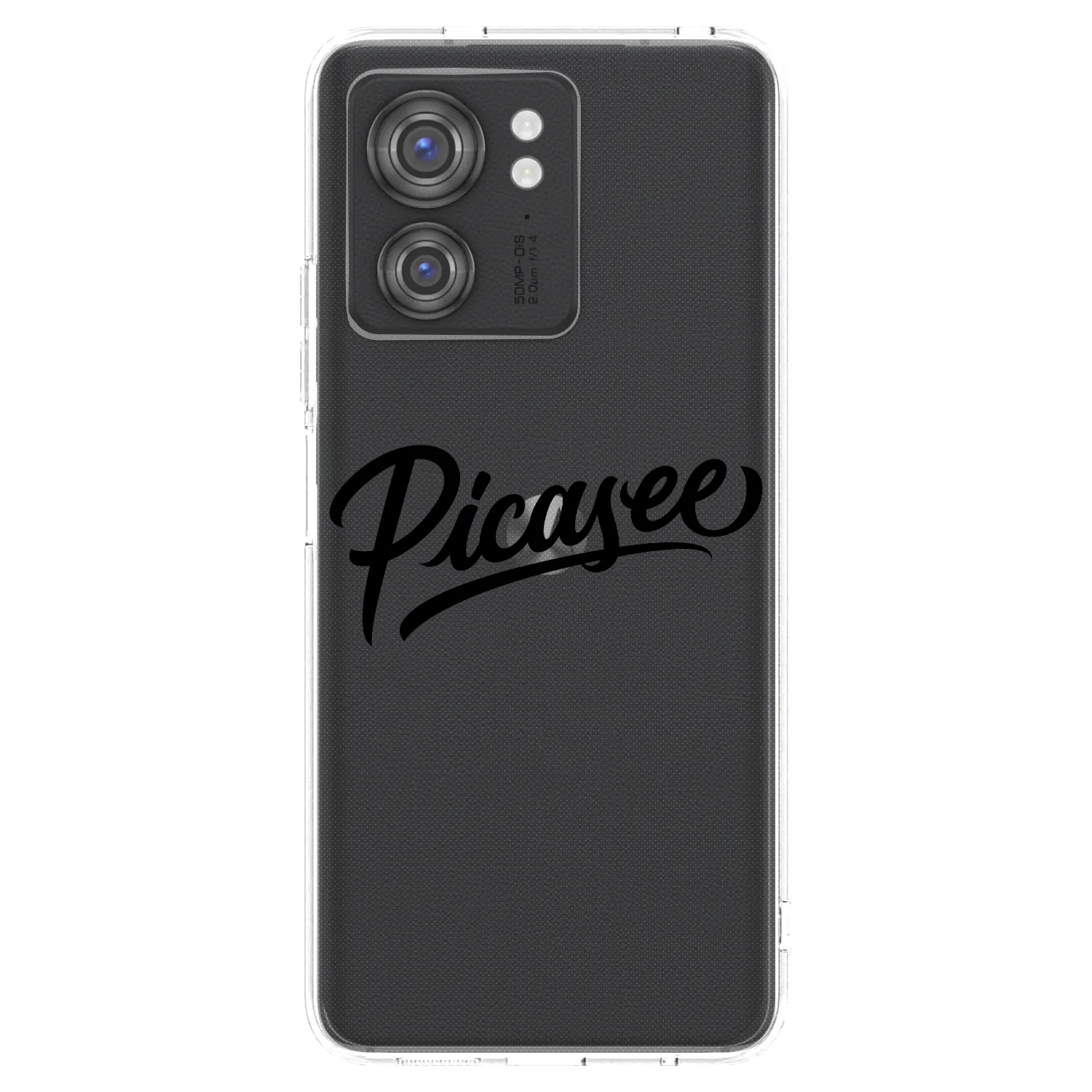 Picasee silikonowe przeźroczyste etui na Motorola Edge 40 - Picasee - old logo - black
