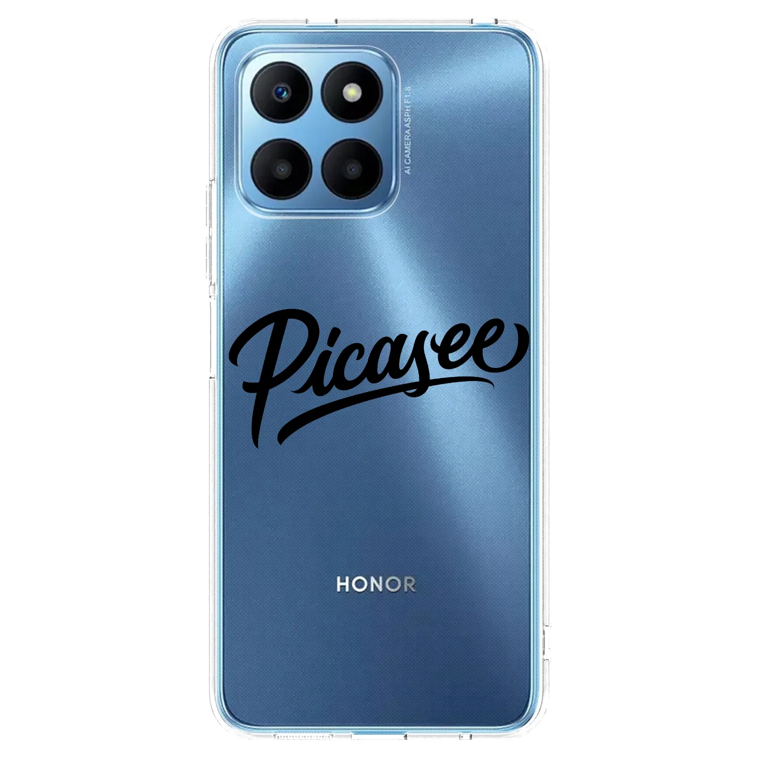 Picasee silikonowe przeźroczyste etui na Honor 70 Lite - Picasee - old logo - black