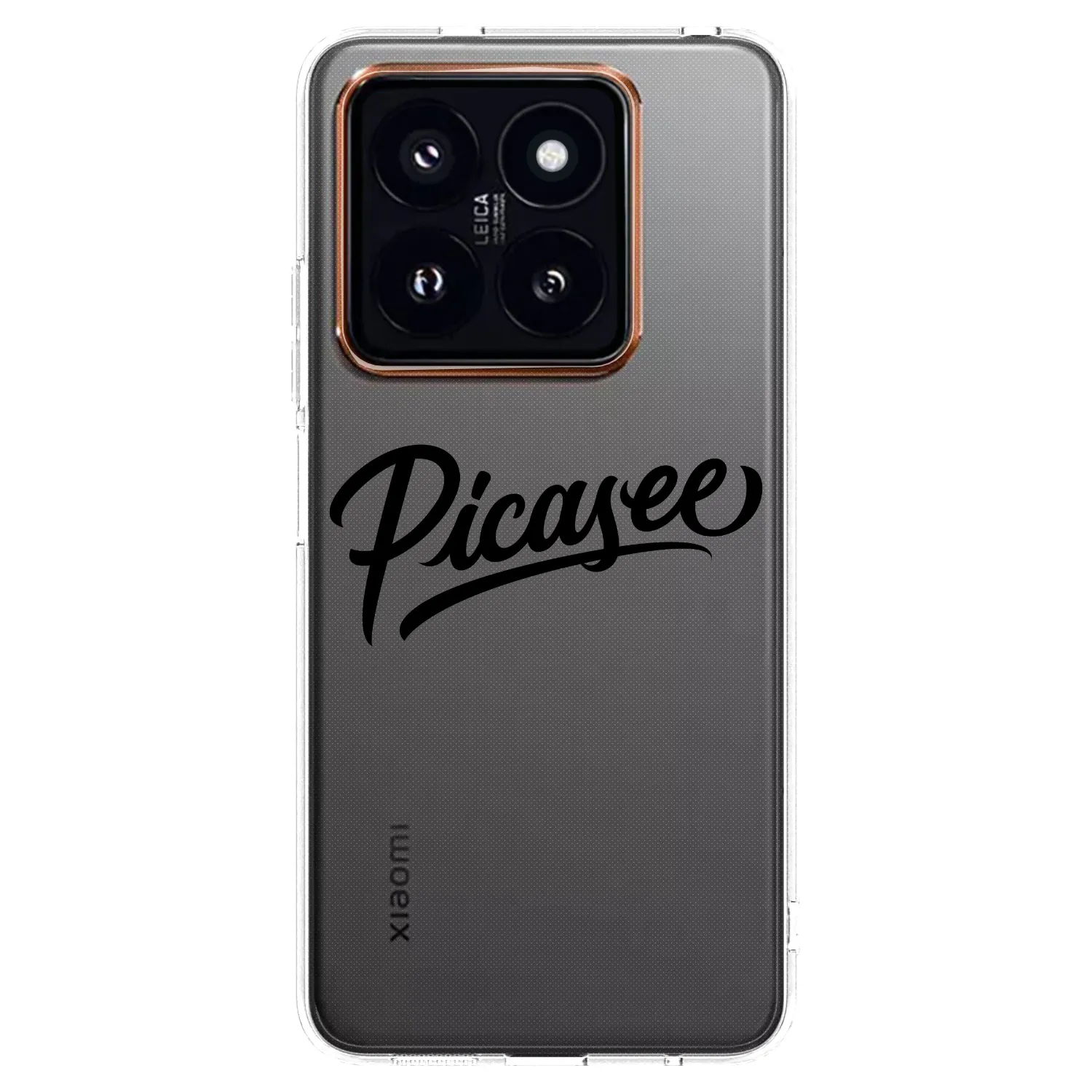 Picasee silikonowe przeźroczyste etui na Xiaomi 14 Pro - Picasee - old logo - black