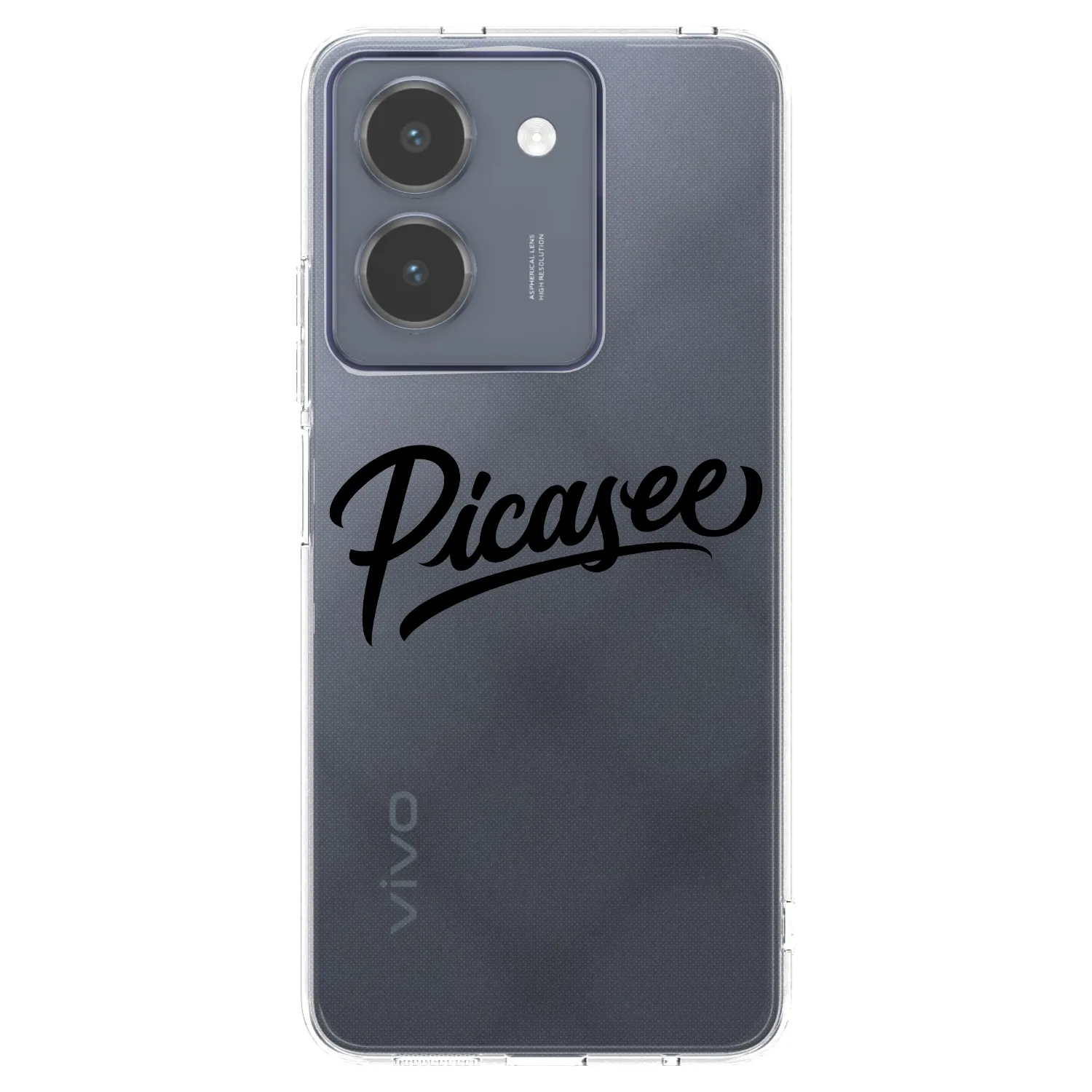 Picasee silikonowe przeźroczyste etui na Vivo Y36 4G - Picasee - old logo - black
