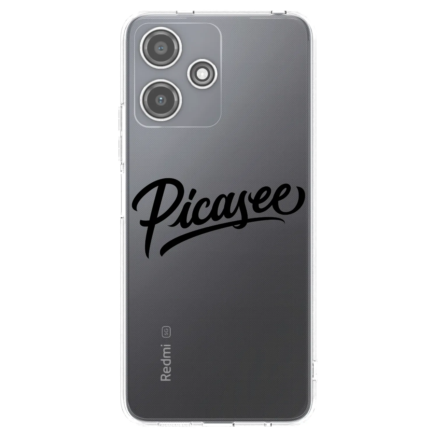 Picasee silikonowe przeźroczyste etui na Xiaomi Redmi 12 5G - Picasee - old logo - black