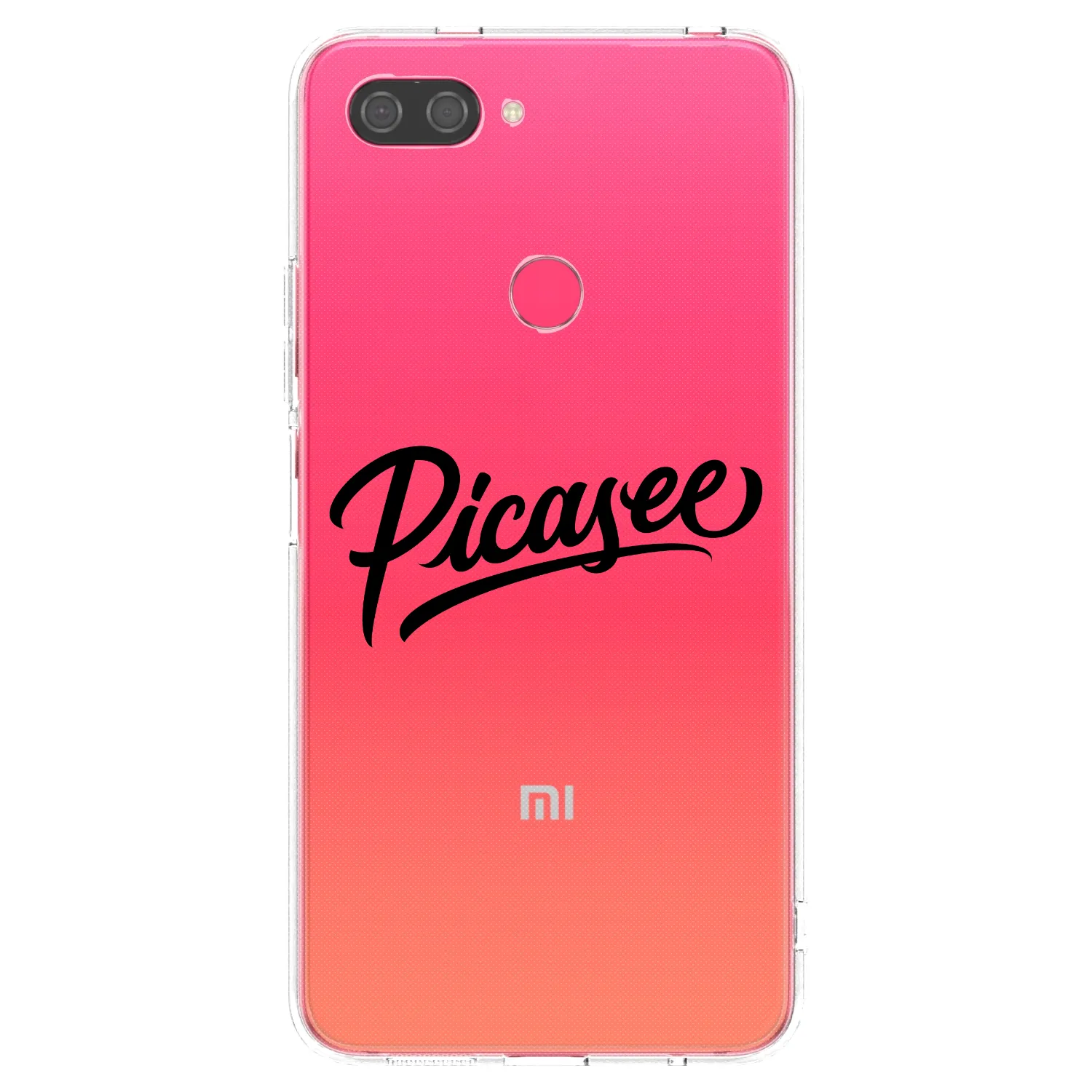 Picasee silikonowe przeźroczyste etui na Xiaomi Mi 8 Lite - Picasee - old logo - black