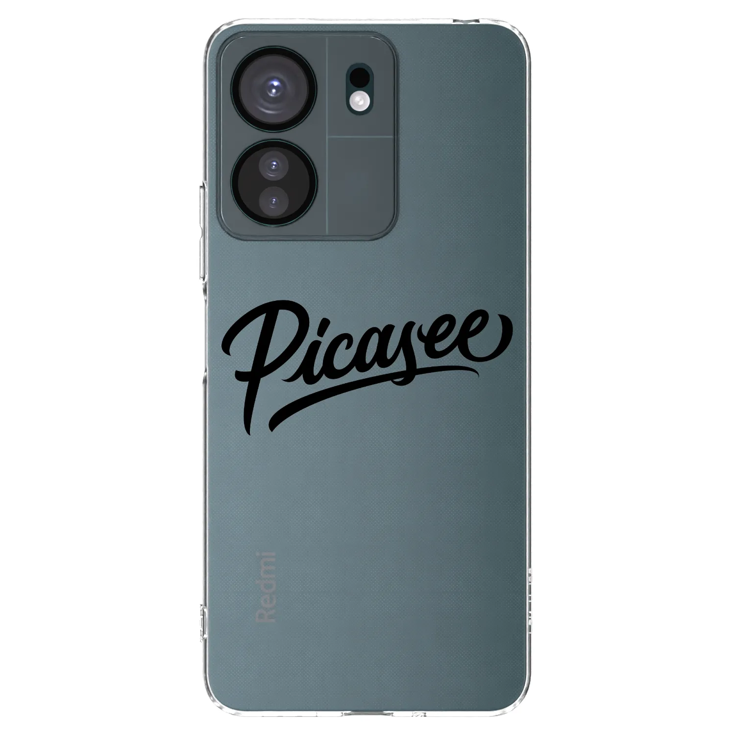 Picasee silikonowe przeźroczyste etui na Xiaomi Redmi 13C 4G - Picasee - old logo - black