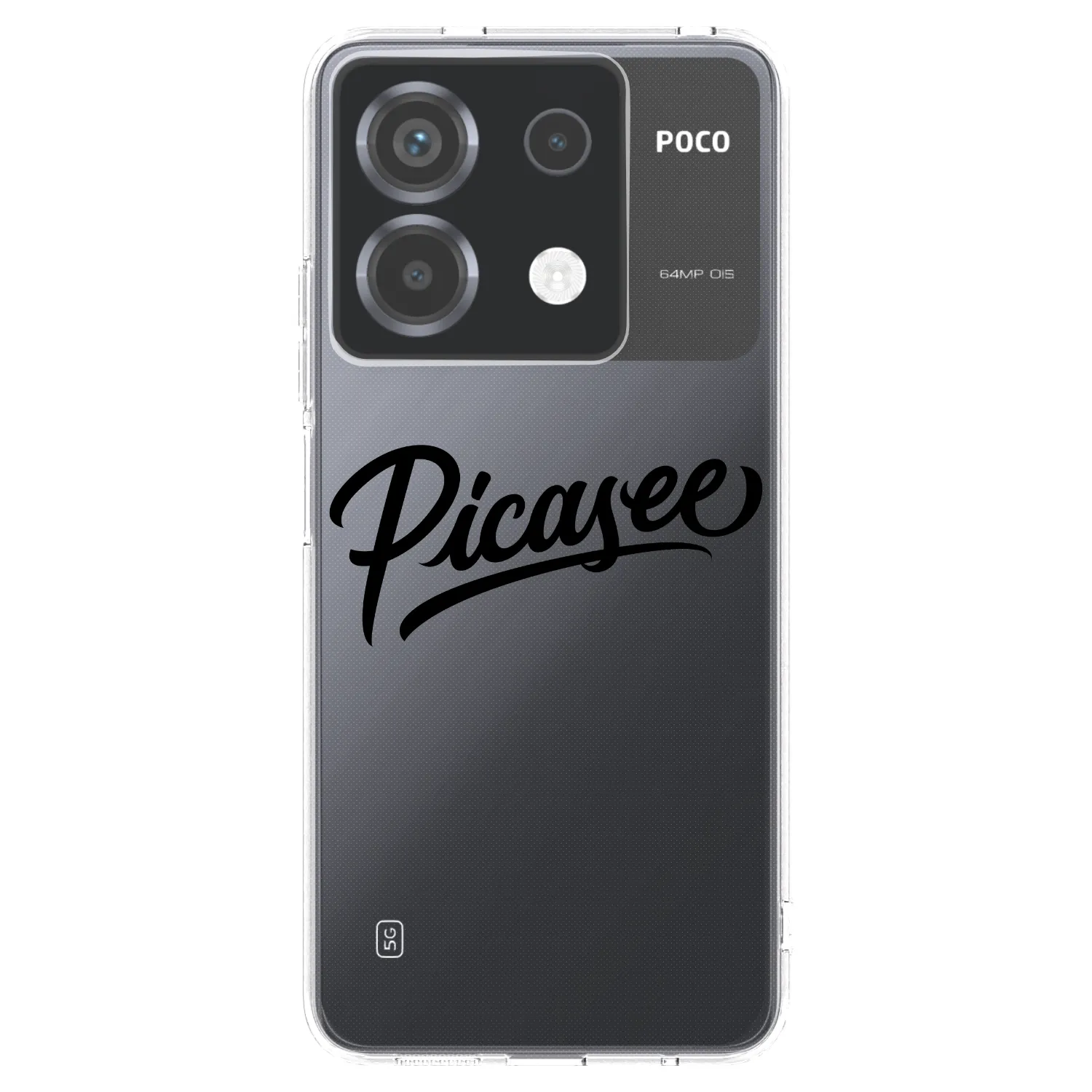 Picasee silikonowe przeźroczyste etui na Xiaomi Poco X6 - Picasee - old logo - black
