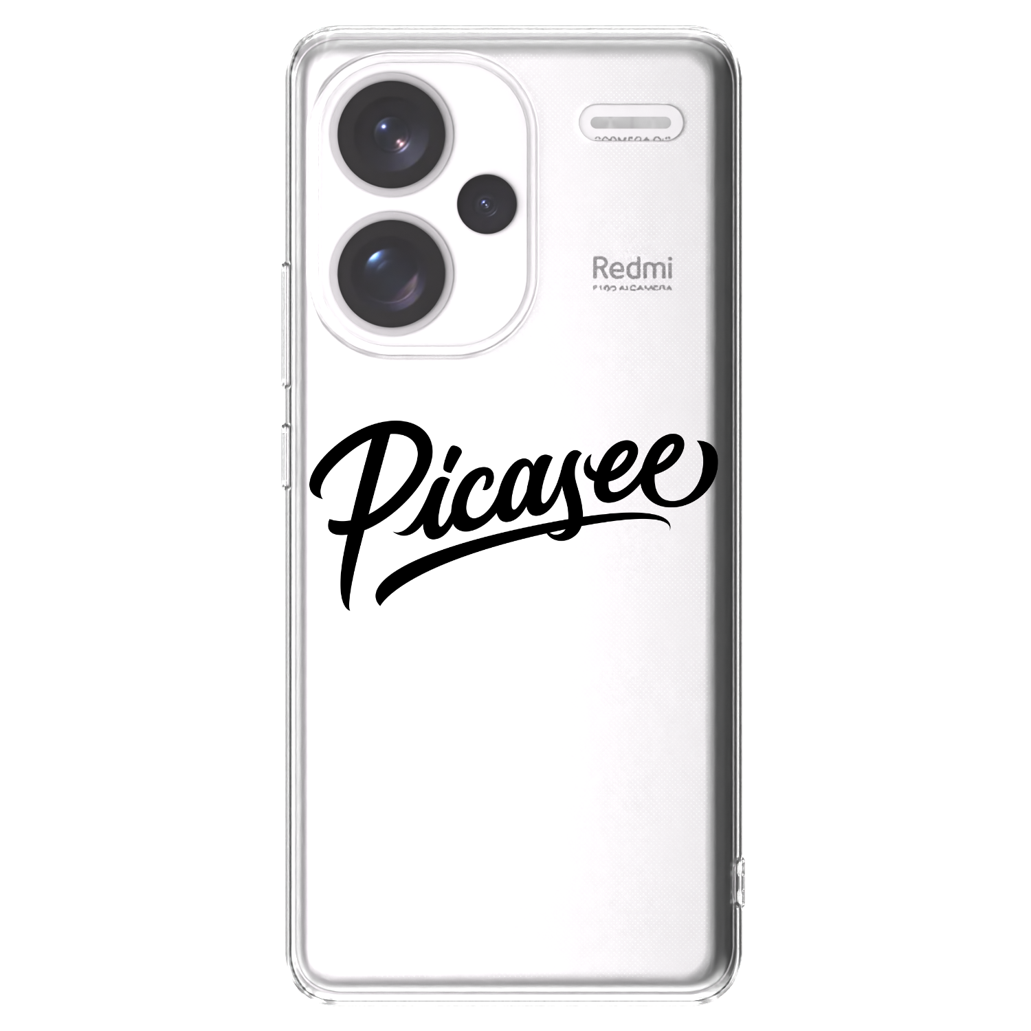 Picasee silikonowe przeźroczyste etui na Xiaomi Redmi Note 13 Pro+ 5G - Picasee - old logo - black