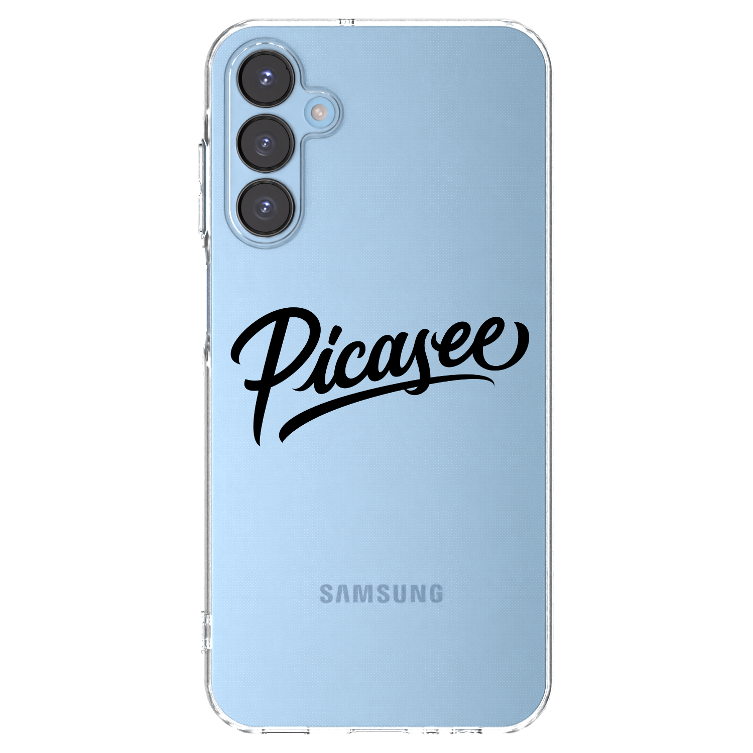Picasee silikonowe przeźroczyste etui na Samsung Galaxy A15 A156B 5G - Picasee - old logo - black