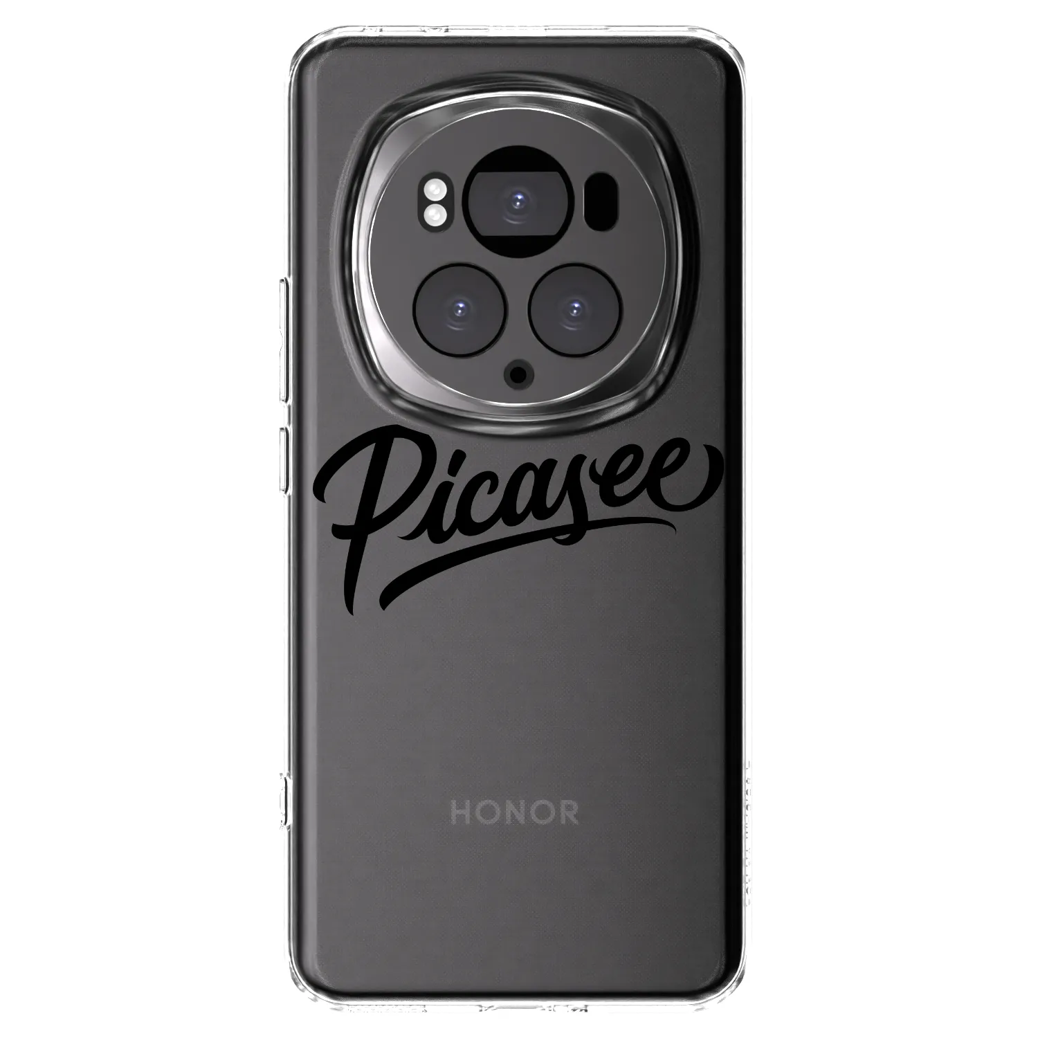 Picasee silikonowe przeźroczyste etui na Honor Magic6 Pro - Picasee - old logo - black