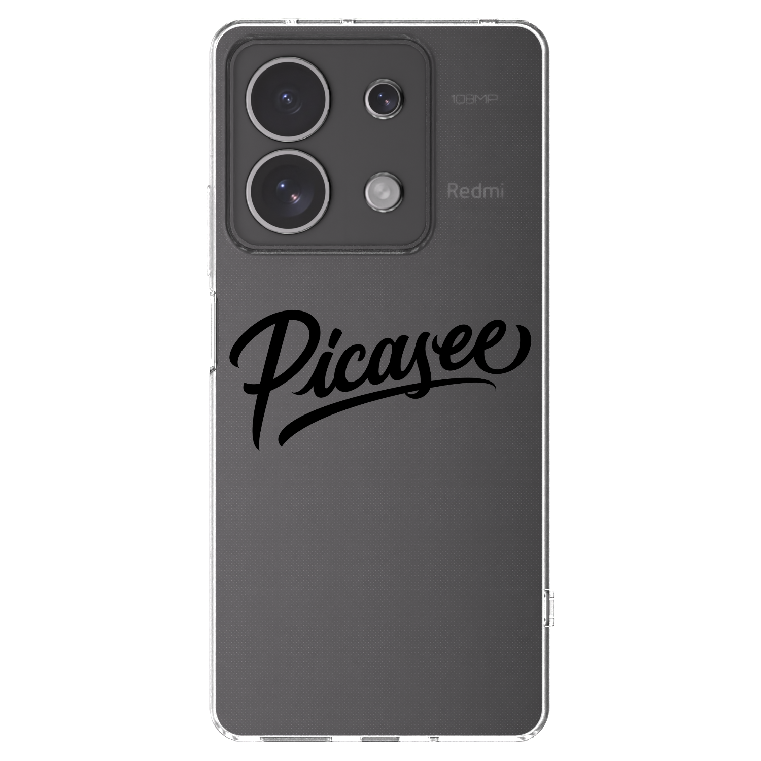 Picasee silikonowe przeźroczyste etui na Xiaomi Redmi Note 13 4G - Picasee - old logo - black
