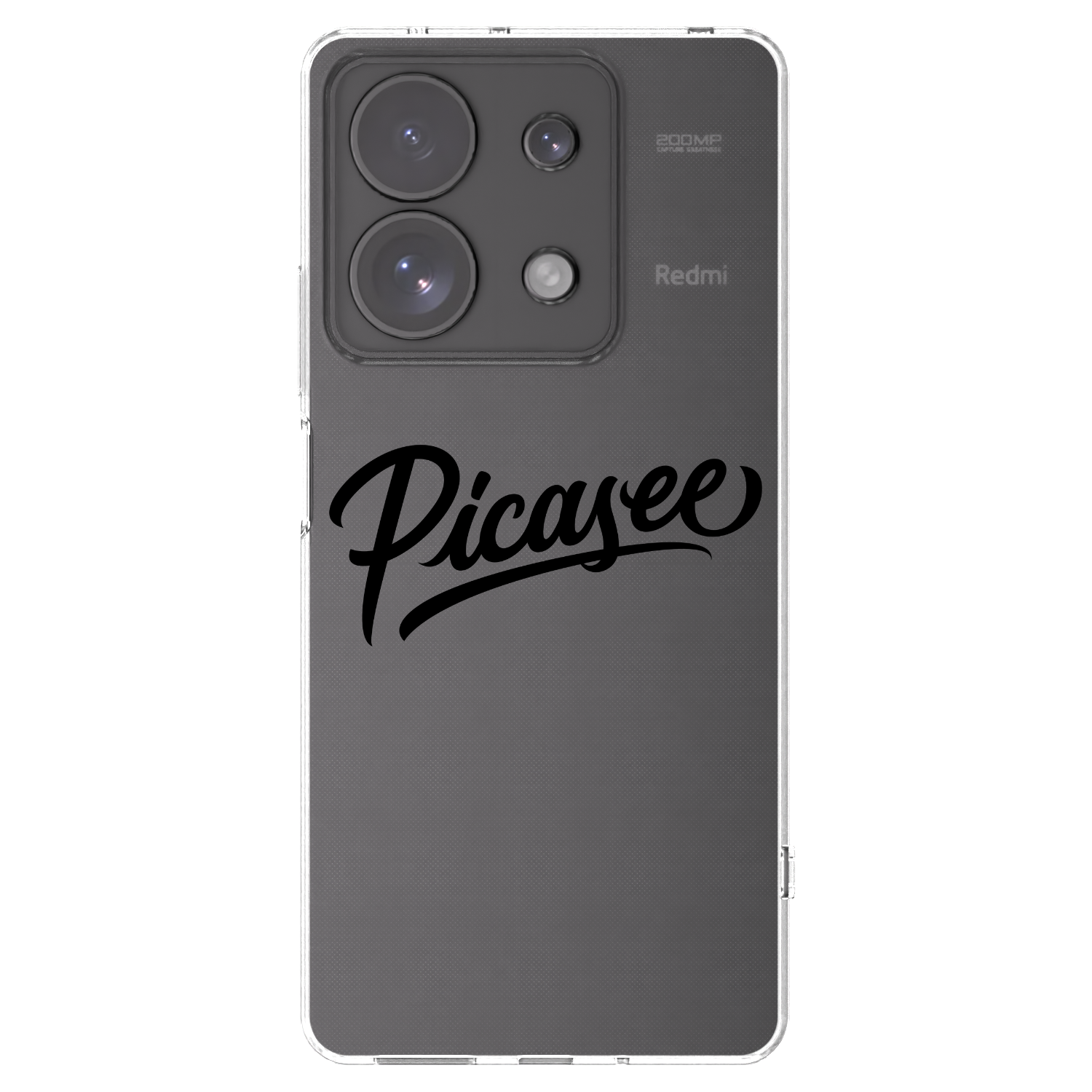 Picasee silikonowe przeźroczyste etui na Xiaomi Redmi Note 13 Pro 4G - Picasee - old logo - black