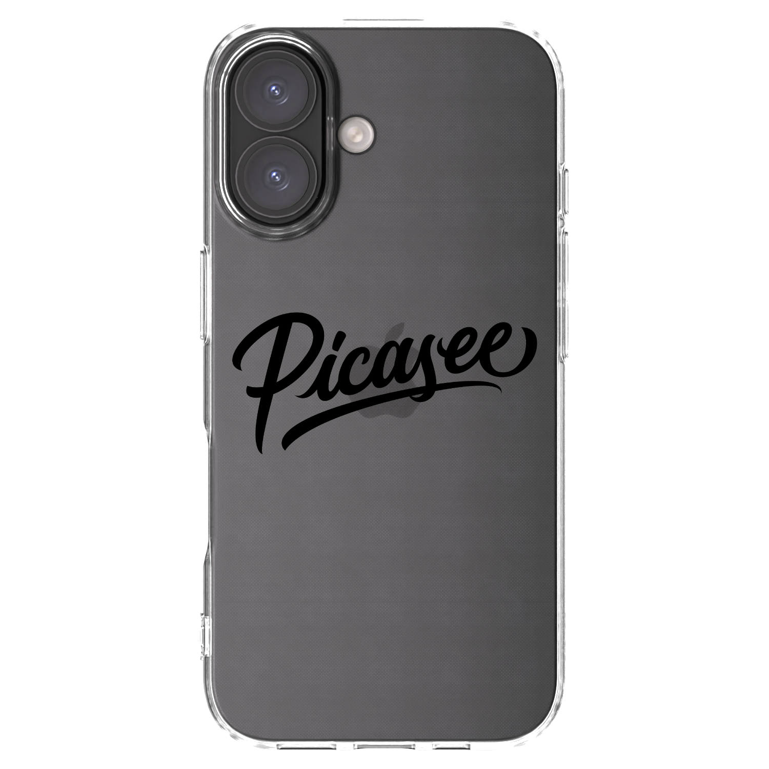 Picasee silikonowe przeźroczyste etui na Apple iPhone 16 - Picasee - old logo - black