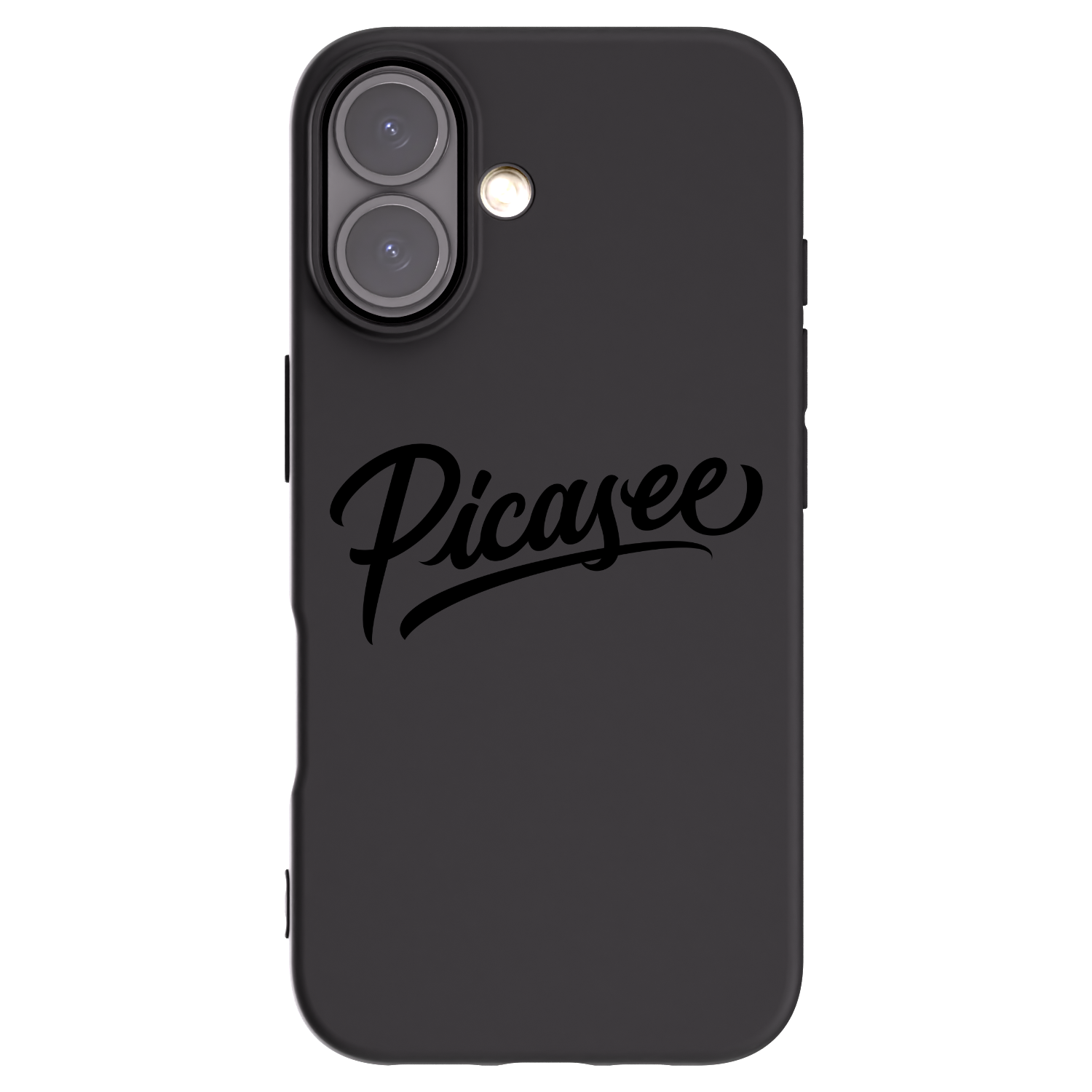 Picasee silikonowe czarne etui na Apple iPhone 16 - Picasee - old logo - black