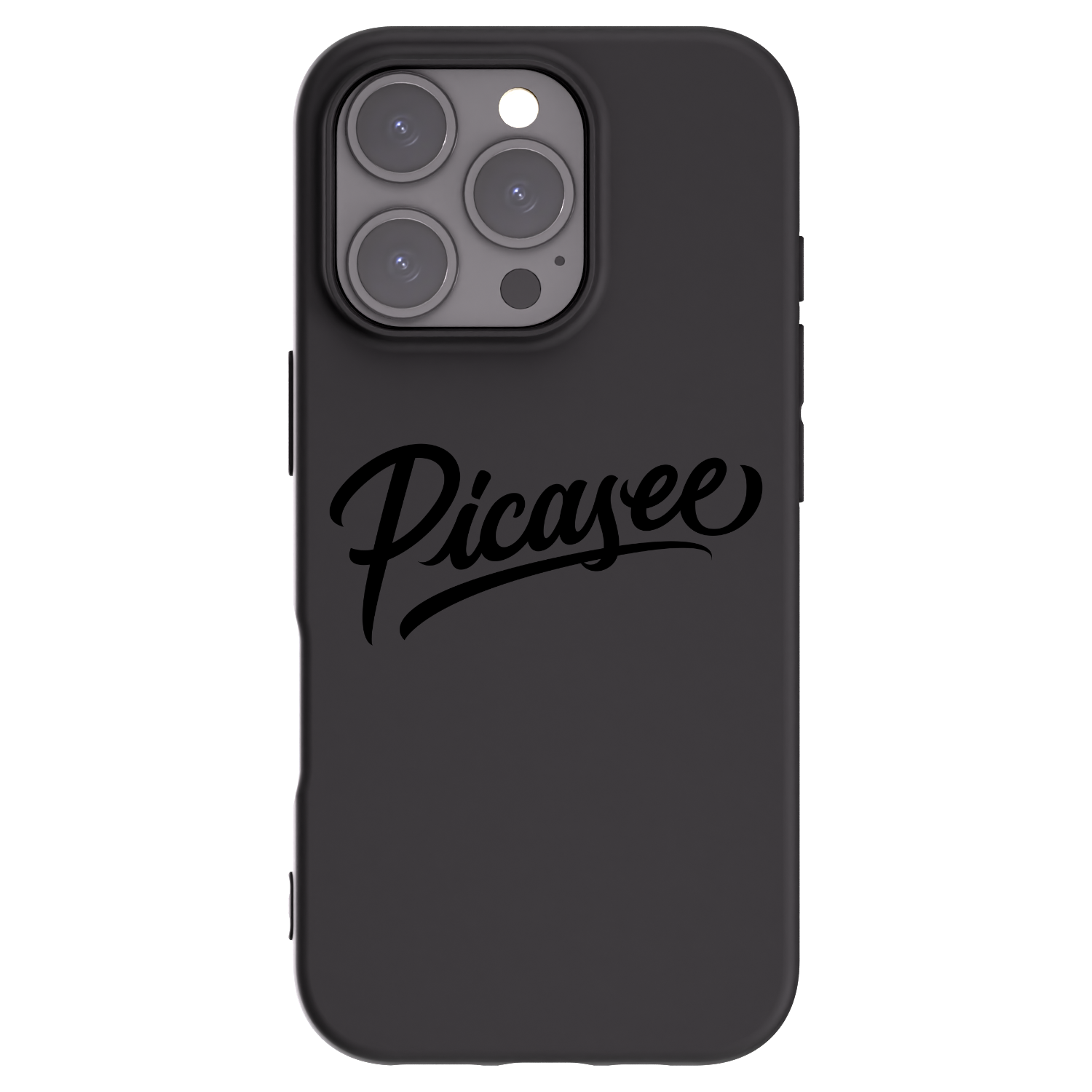 Picasee silikonowe czarne etui na Apple iPhone 16 Pro - Picasee - old logo - black