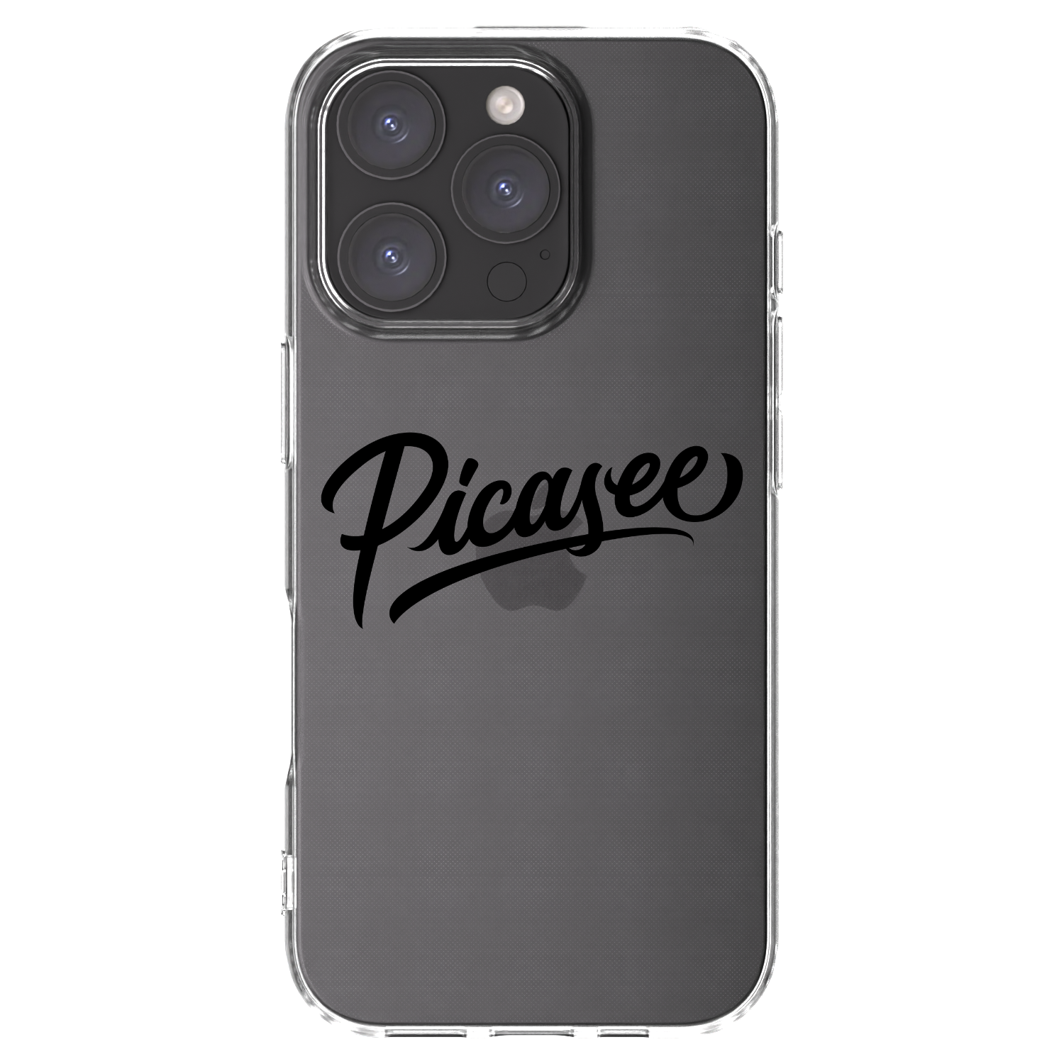 Picasee silikonowe przeźroczyste etui na Apple iPhone 16 Pro - Picasee - old logo - black