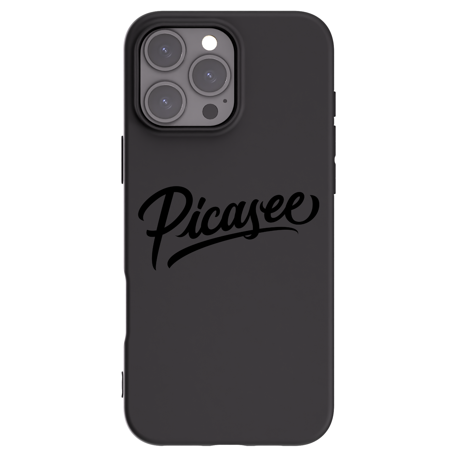 Picasee silikonowe czarne etui na Apple iPhone 16 Pro Max - Picasee - old logo - black