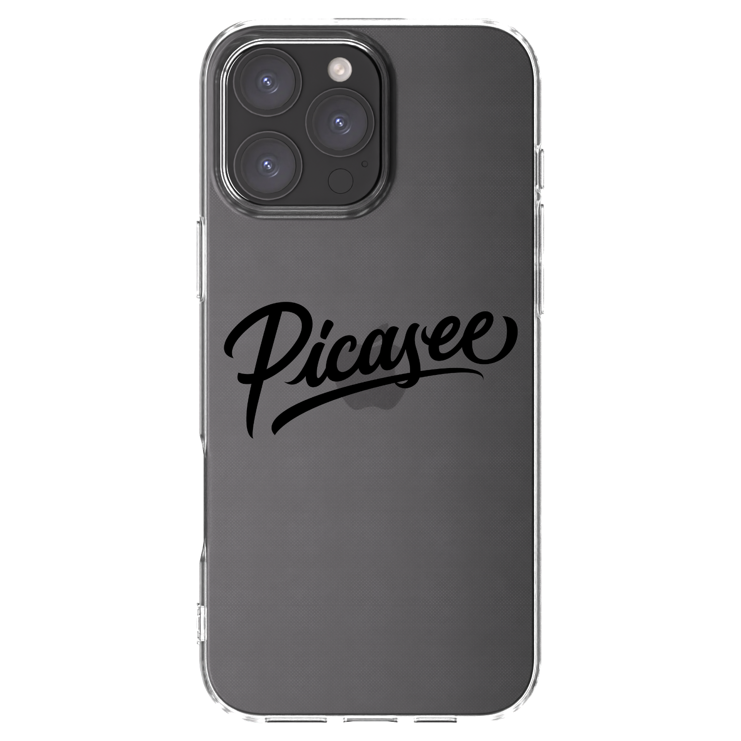 Picasee silikonowe przeźroczyste etui na Apple iPhone 16 Pro Max - Picasee - old logo - black