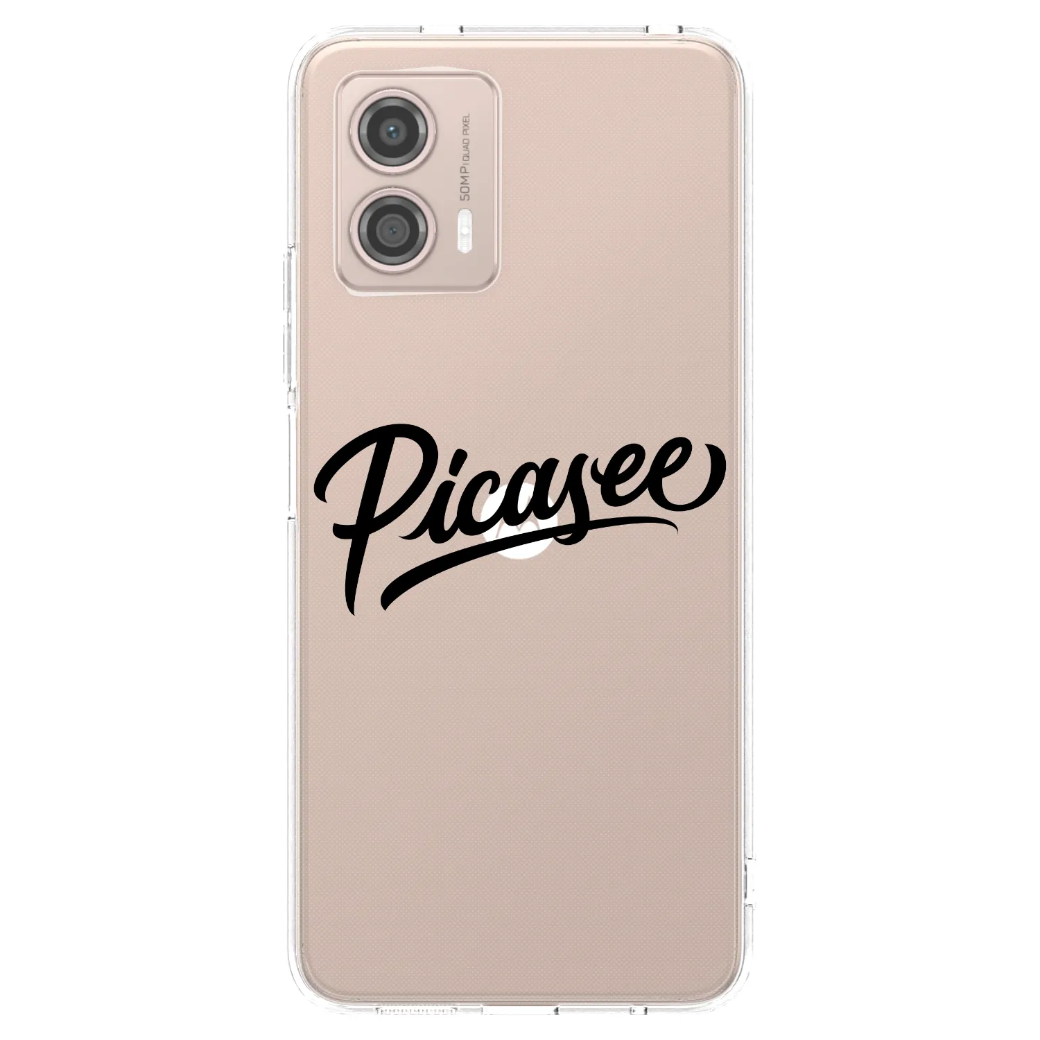 Picasee silikonowe przeźroczyste etui na Motorola Moto G53 5G - Picasee - old logo - black