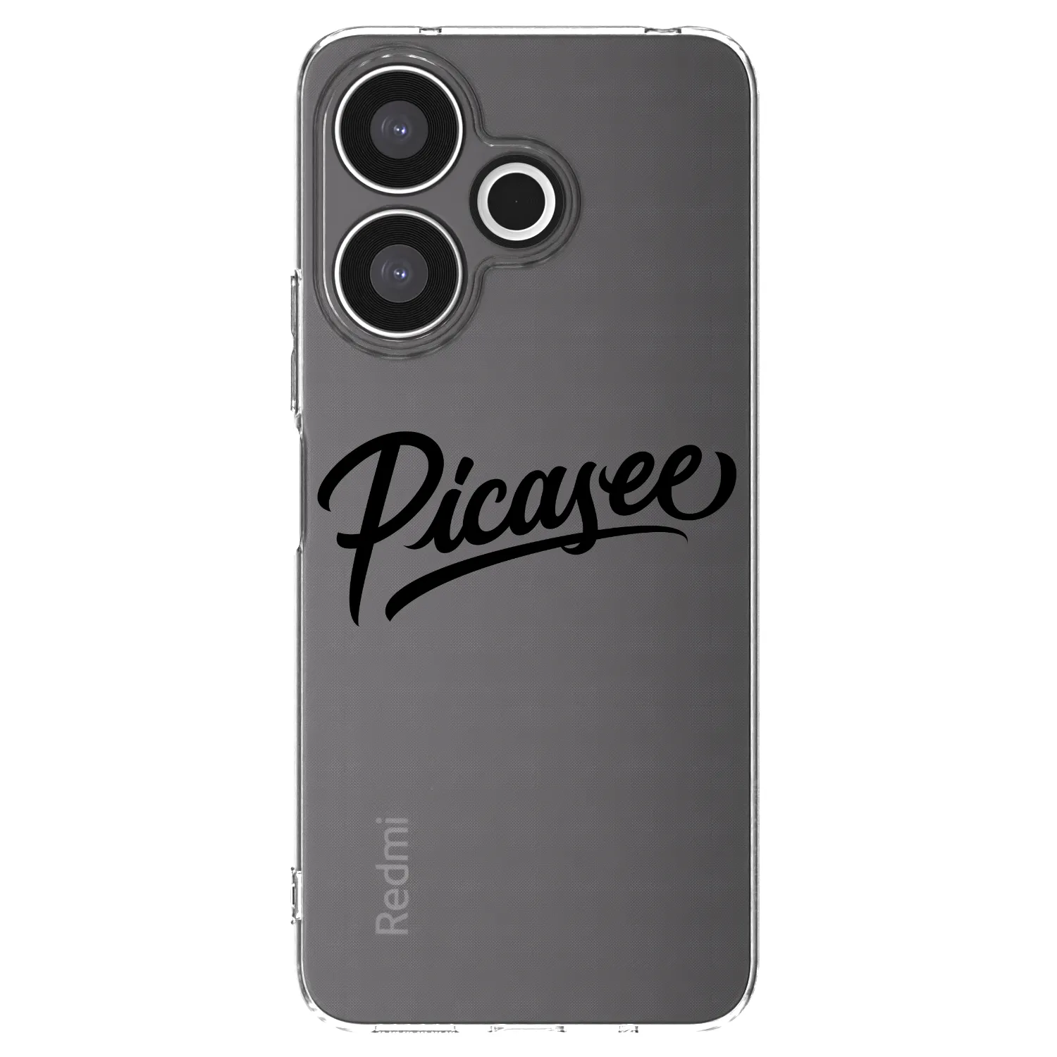 Picasee silikonowe przeźroczyste etui na Xiaomi Redmi 13 4G - Picasee - old logo - black
