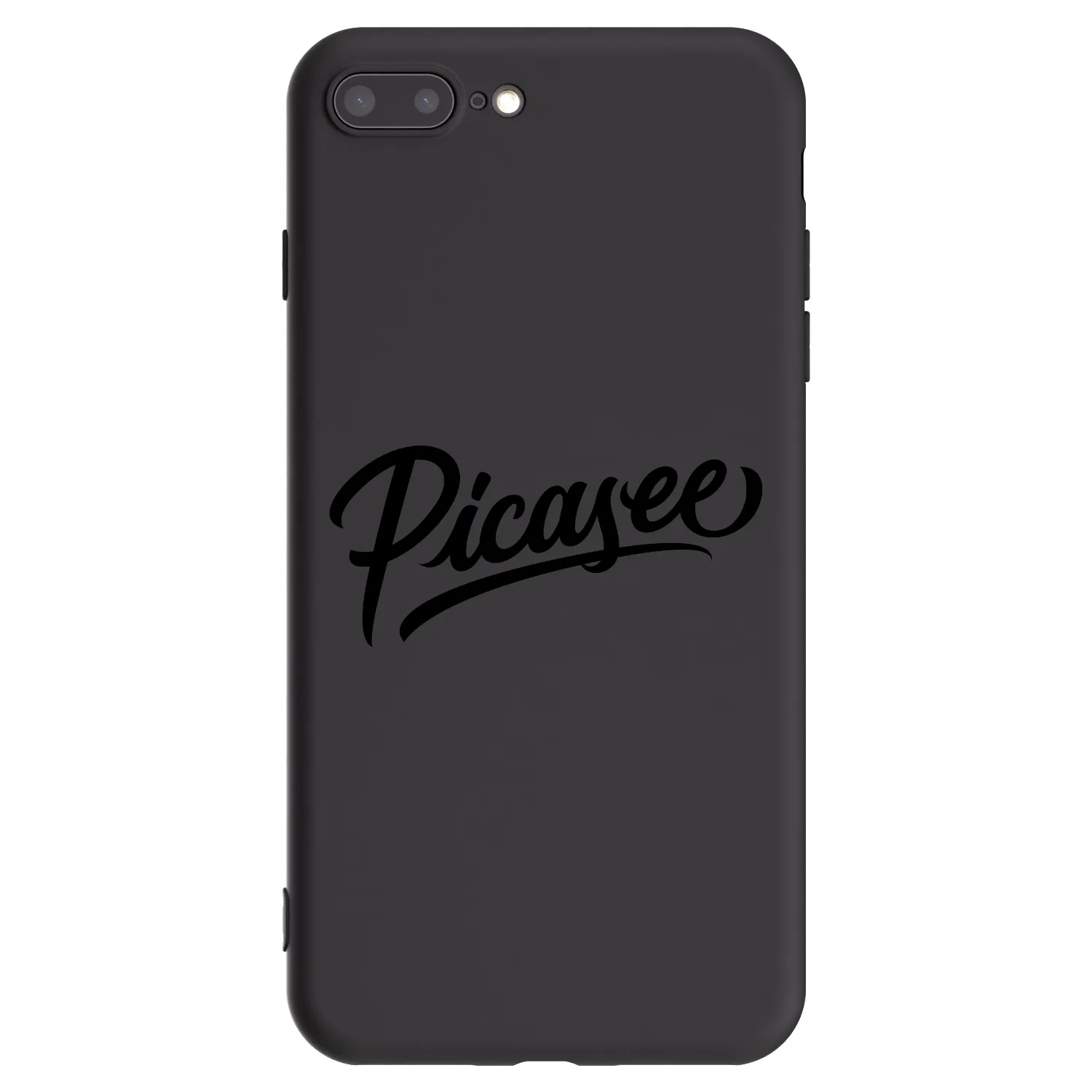 Picasee silikonowe czarne etui na Apple iPhone 8 Plus - Picasee - old logo - black