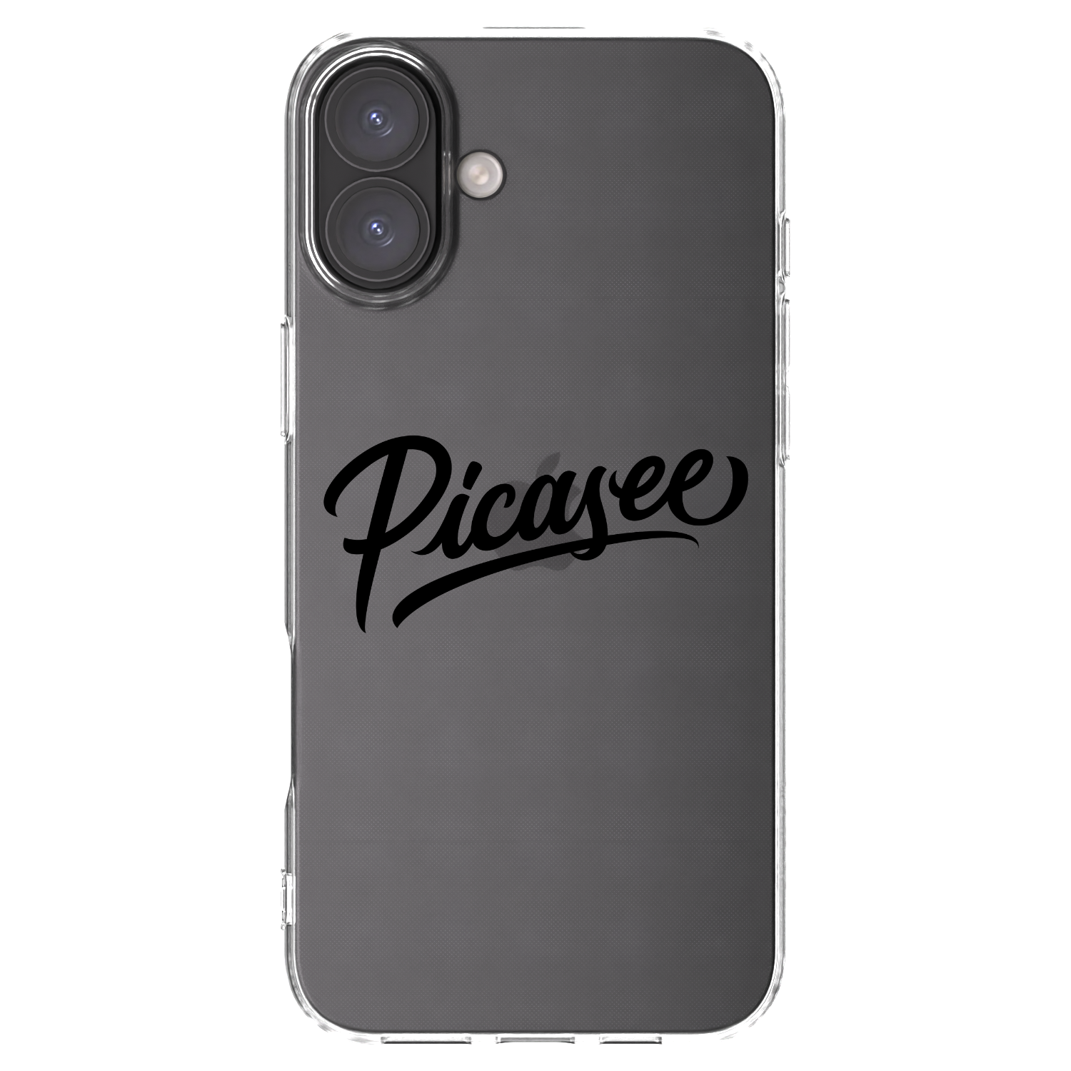 Picasee silikonowe przeźroczyste etui na Apple iPhone 16 Plus - Picasee - old logo - black