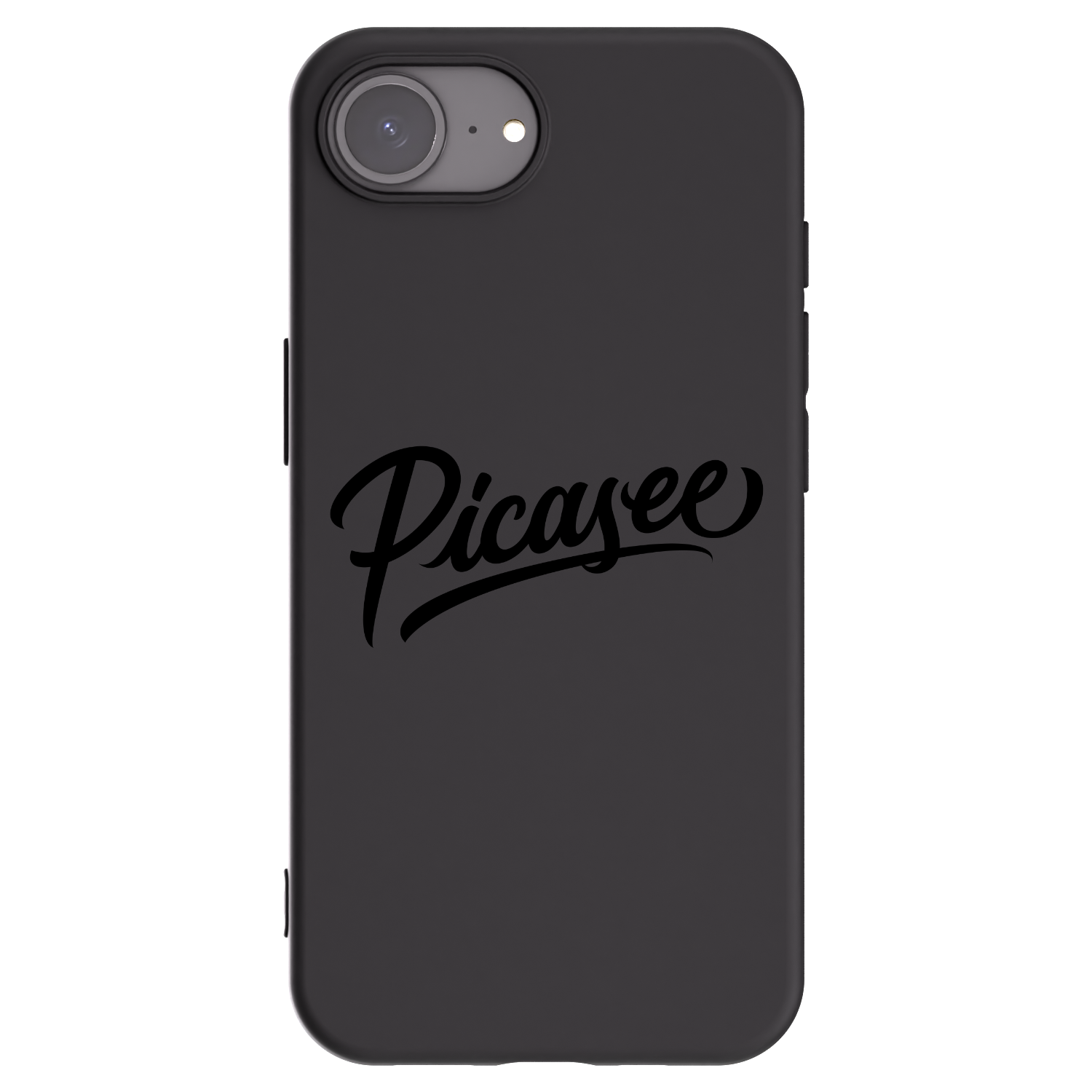 Picasee silikonowe czarne etui na Apple iPhone 16e - Picasee - old logo - black