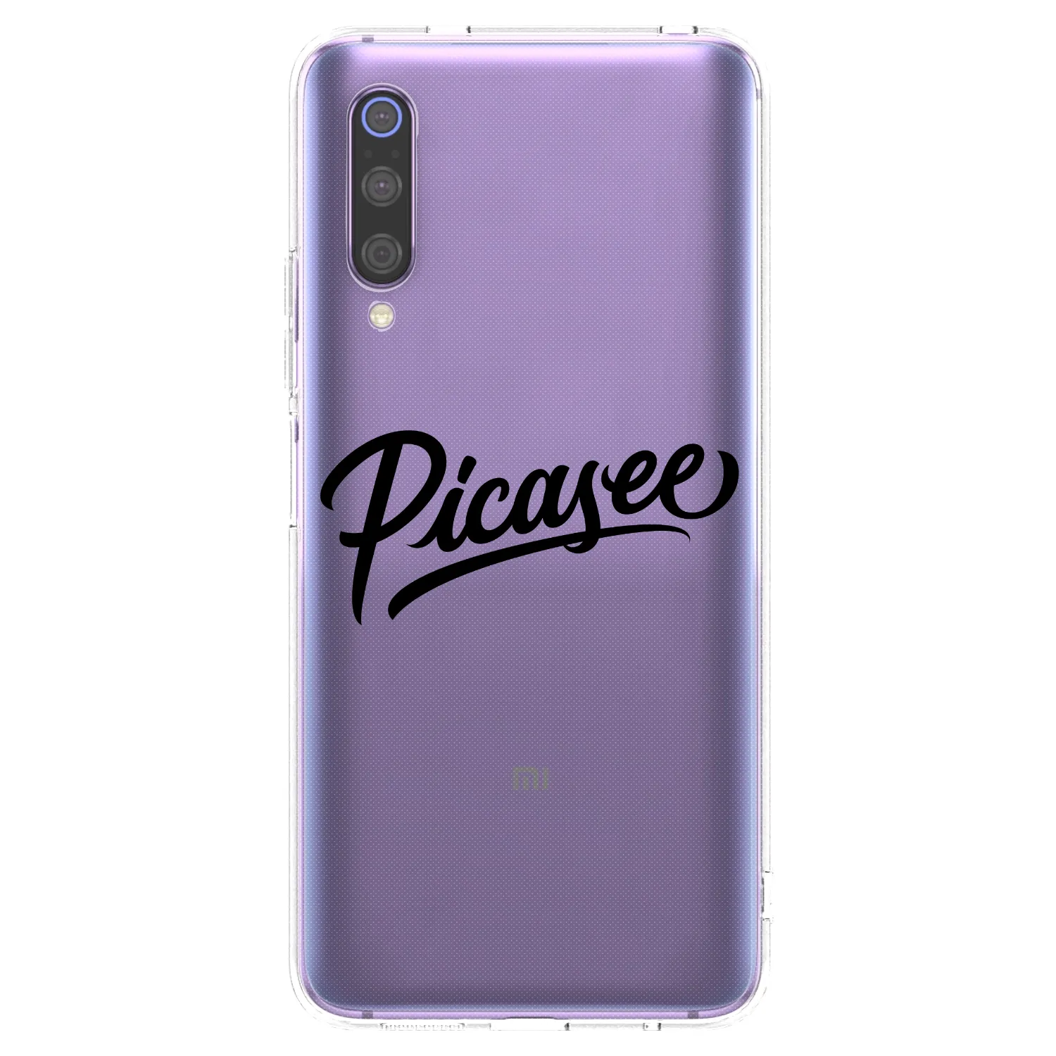 Picasee silikonowe przeźroczyste etui na Xiaomi Mi 9 - Picasee - old logo - black
