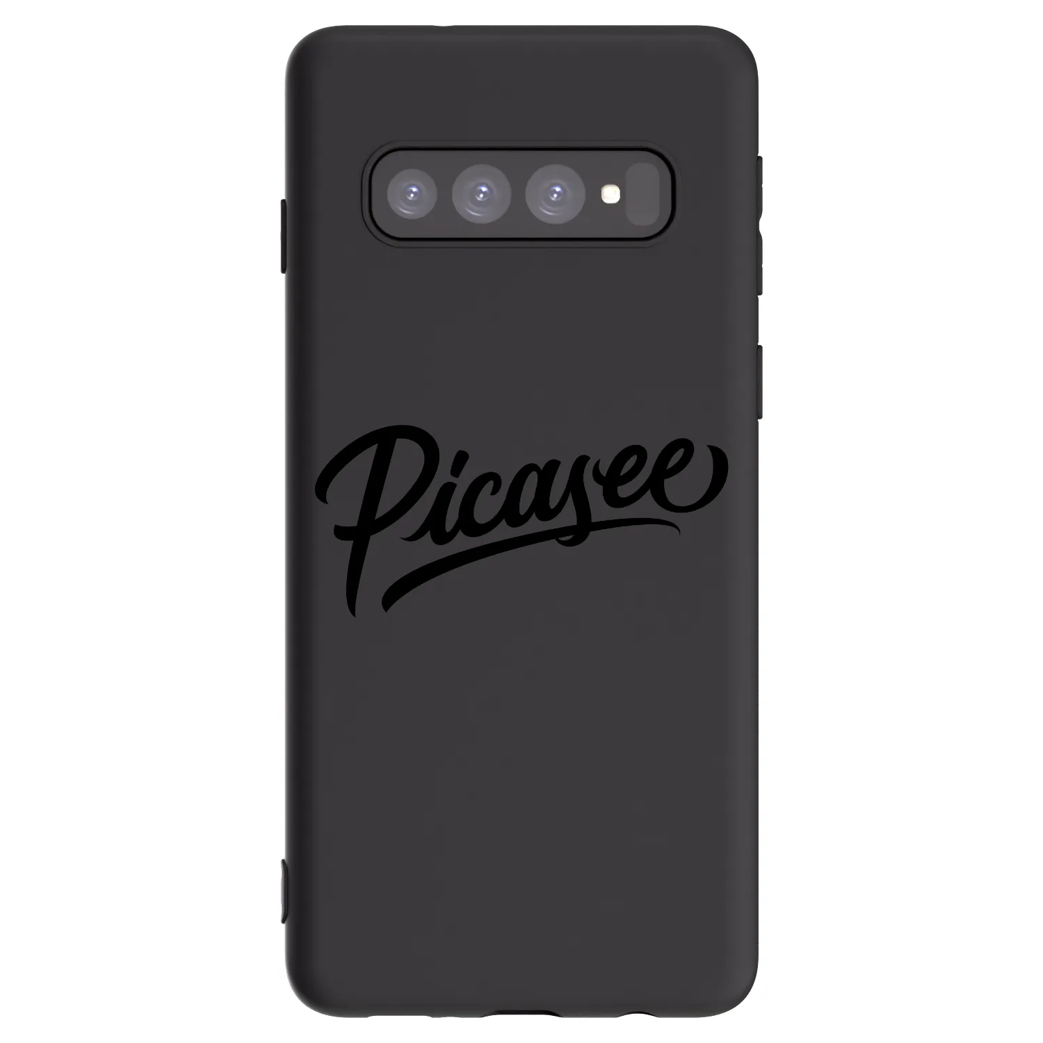 Picasee silikonowe czarne etui na Samsung Galaxy S10 G973 - Picasee - old logo - black