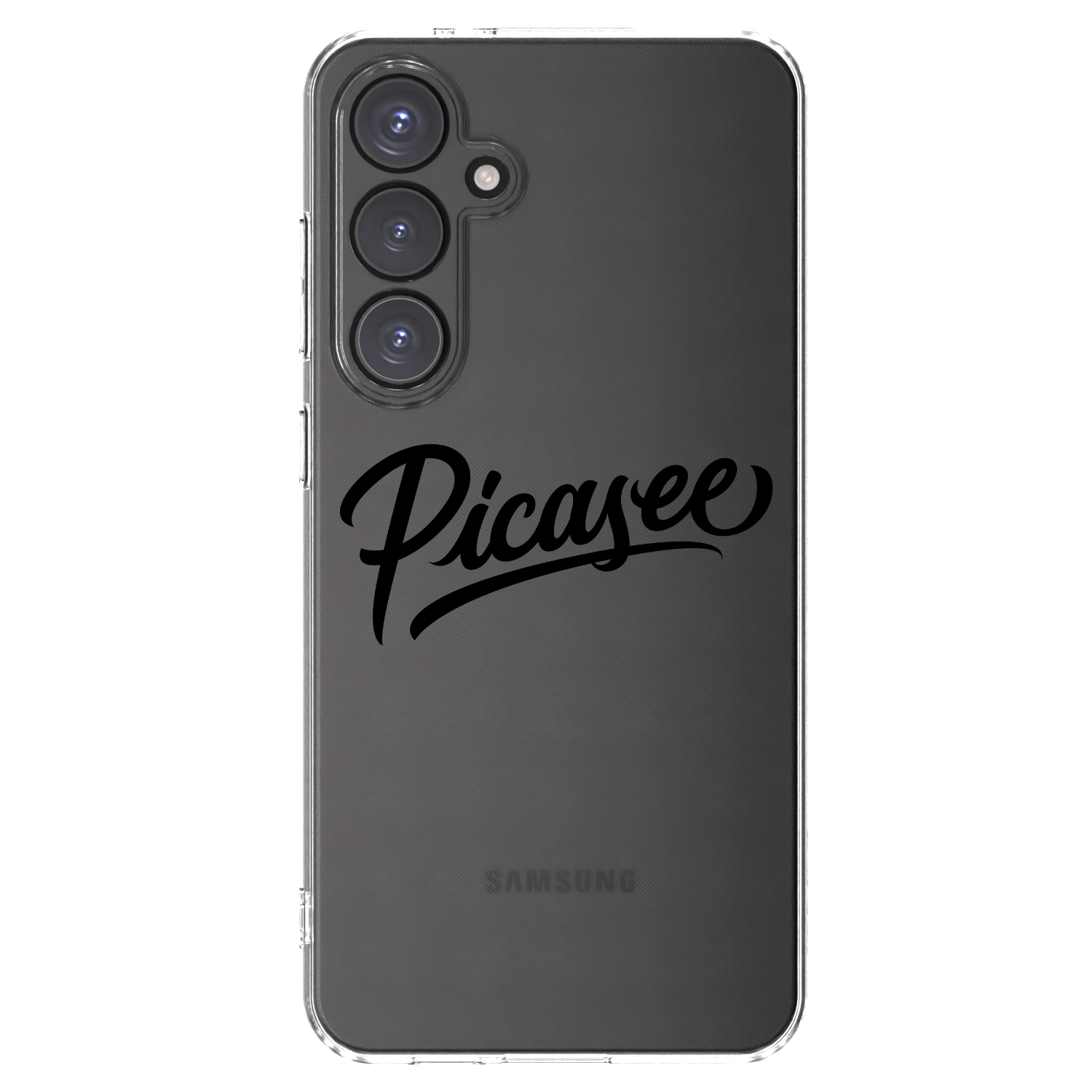 Picasee silikonowe przeźroczyste etui na Samsung Galaxy S24 FE S721B - Picasee - old logo - black