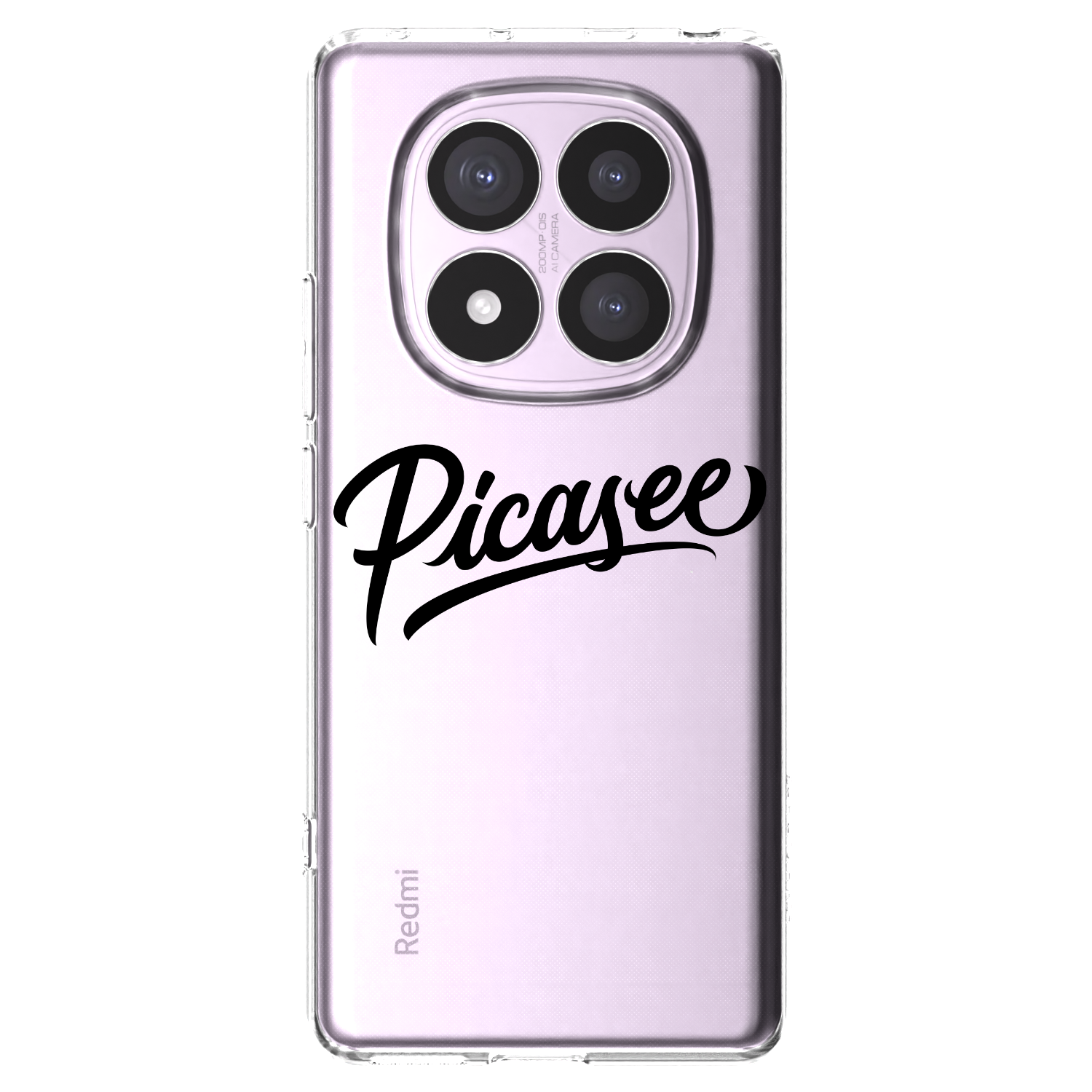 Picasee silikonowe przeźroczyste etui na Xiaomi Redmi Note 14 Pro 5G - Picasee - old logo - black