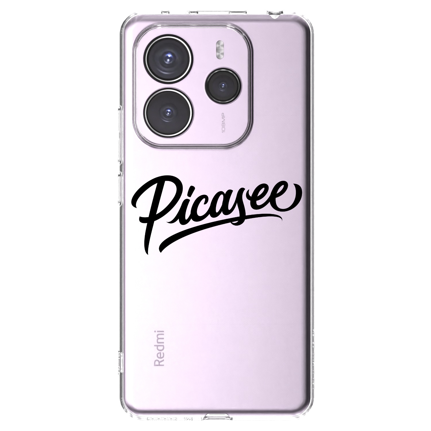 Picasee silikonowe przeźroczyste etui na Xiaomi Redmi Note 14 5G - Picasee - old logo - black