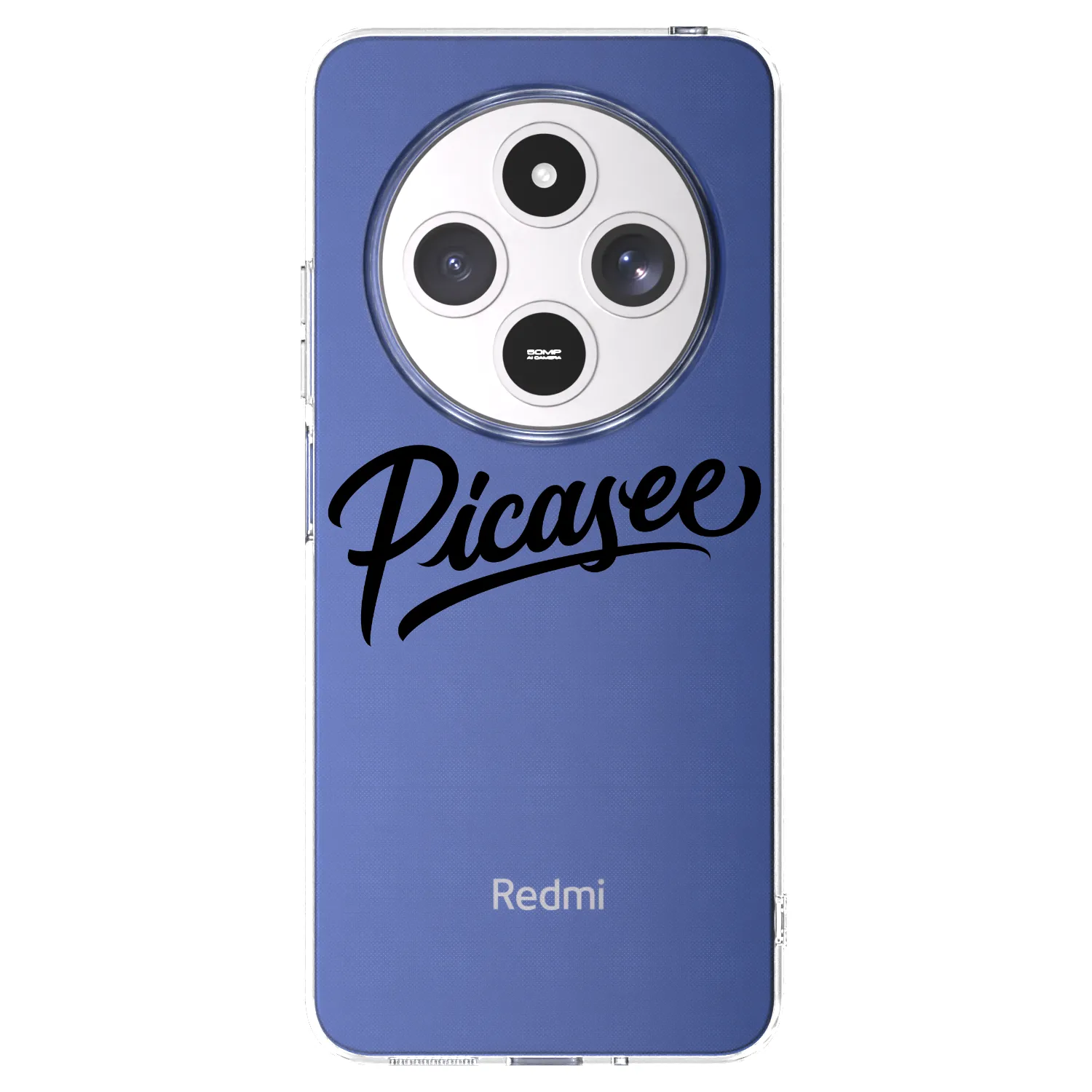 Picasee silikonowe przeźroczyste etui na Xiaomi Redmi 14C - Picasee - old logo - black