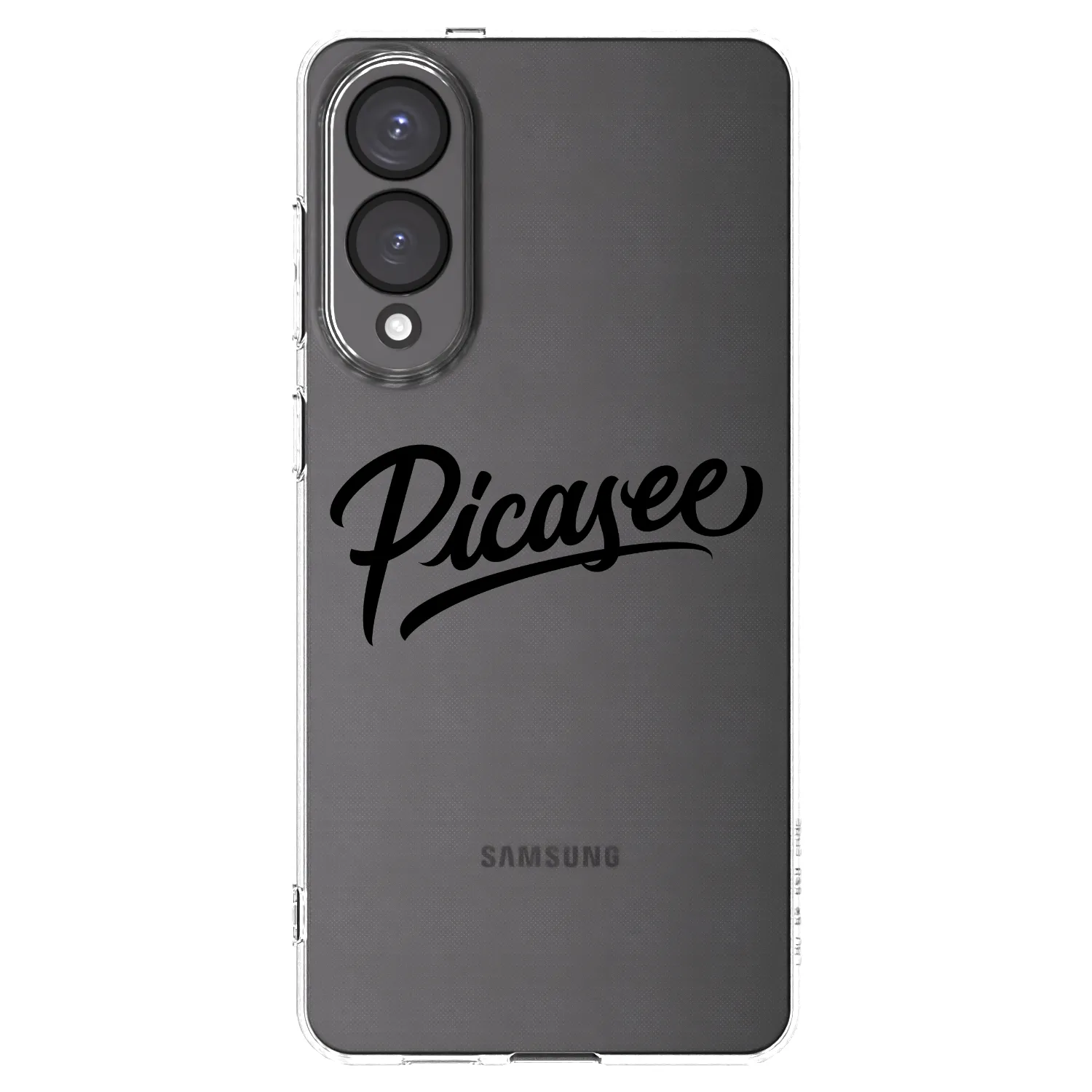 Picasee silikonowe przeźroczyste etui na Samsung Galaxy S25 Edge 5G - Picasee - old logo - black